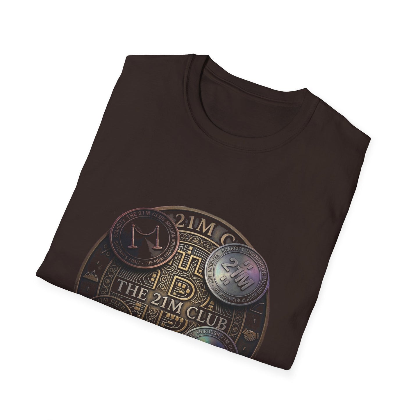 Vintage 21M Club Coin Circle T-Shirt — Retro Currency Graphic Tee