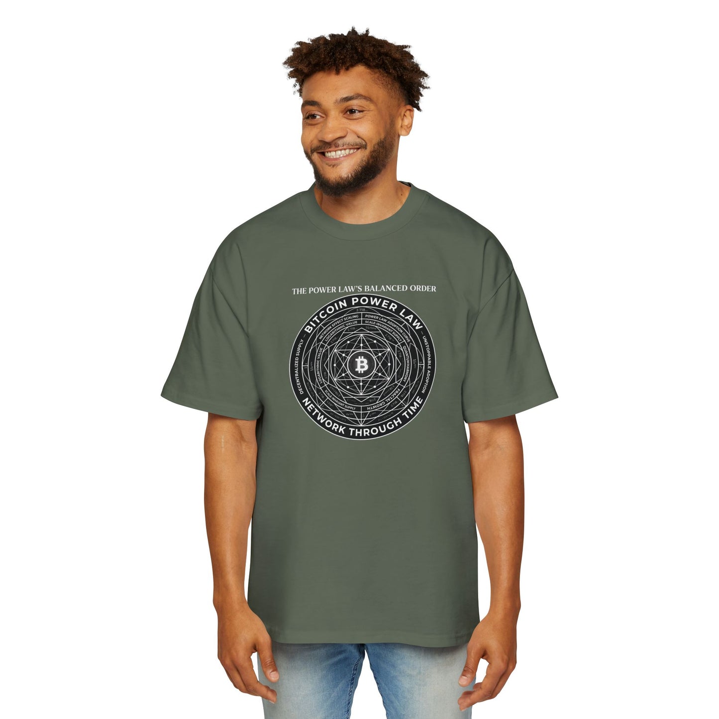 Bitcoin Power Law Men's Oversized Tee