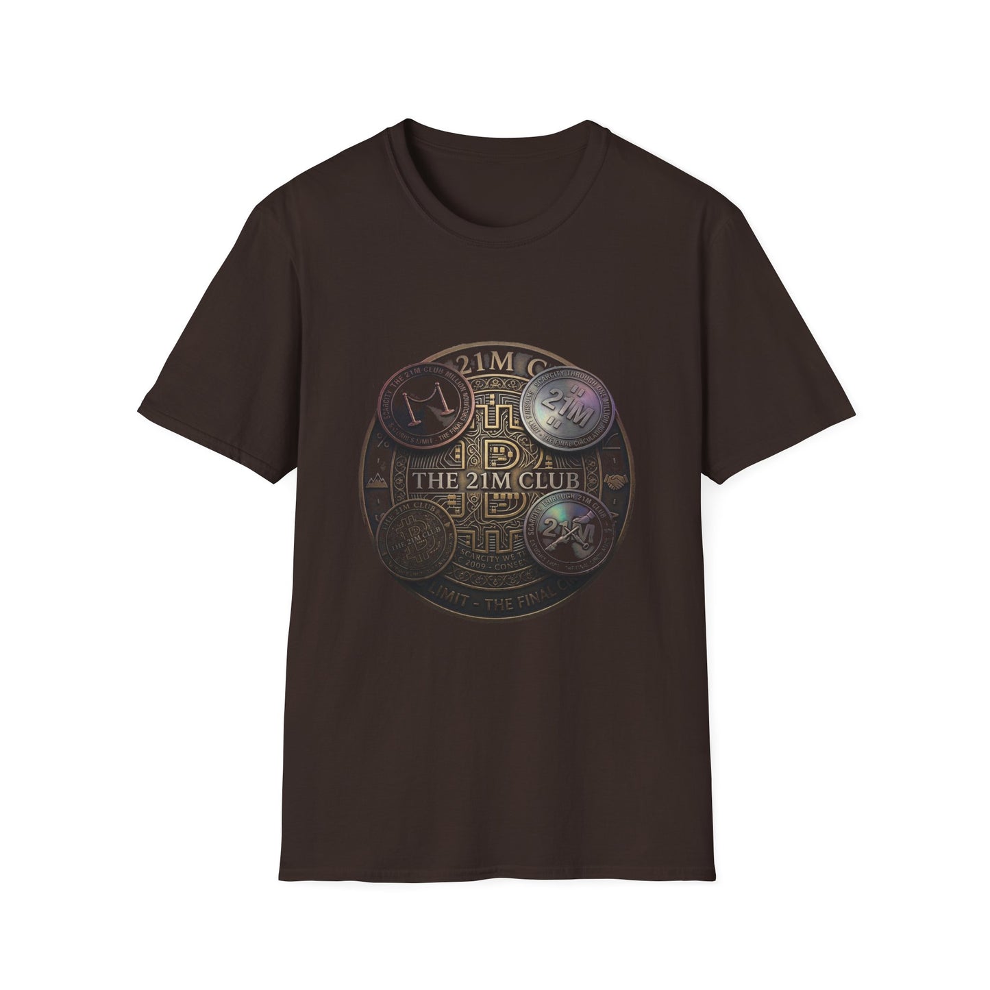 Vintage 21M Club Coin Circle T-Shirt — Retro Currency Graphic Tee