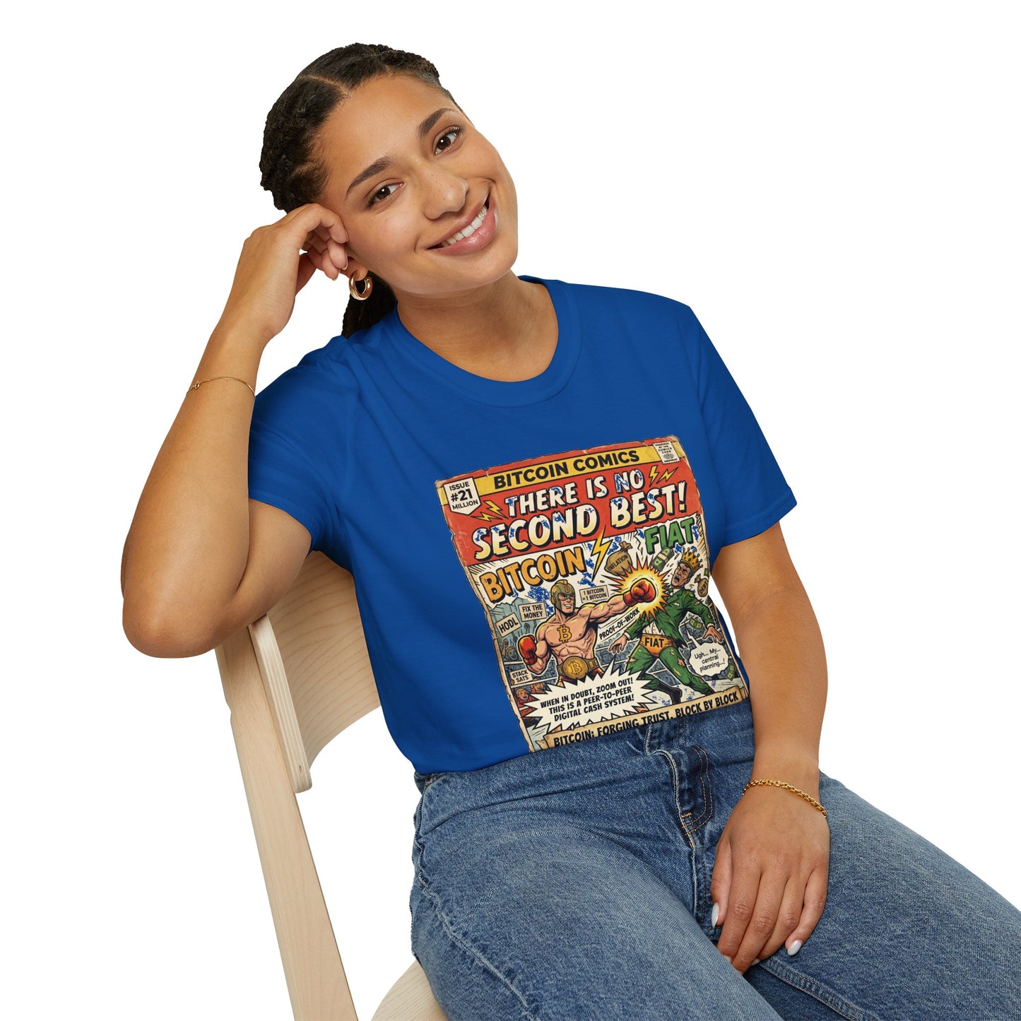 Bitcoin Comics Retro T-Shirt — "There Is No Second Best!" Vintage Crypto Tee
