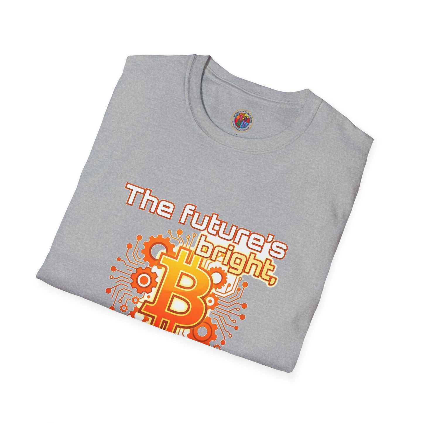 Bitcoin T-Shirt — “The Future’s Bright, The Future’s Orange” Crypto Tee