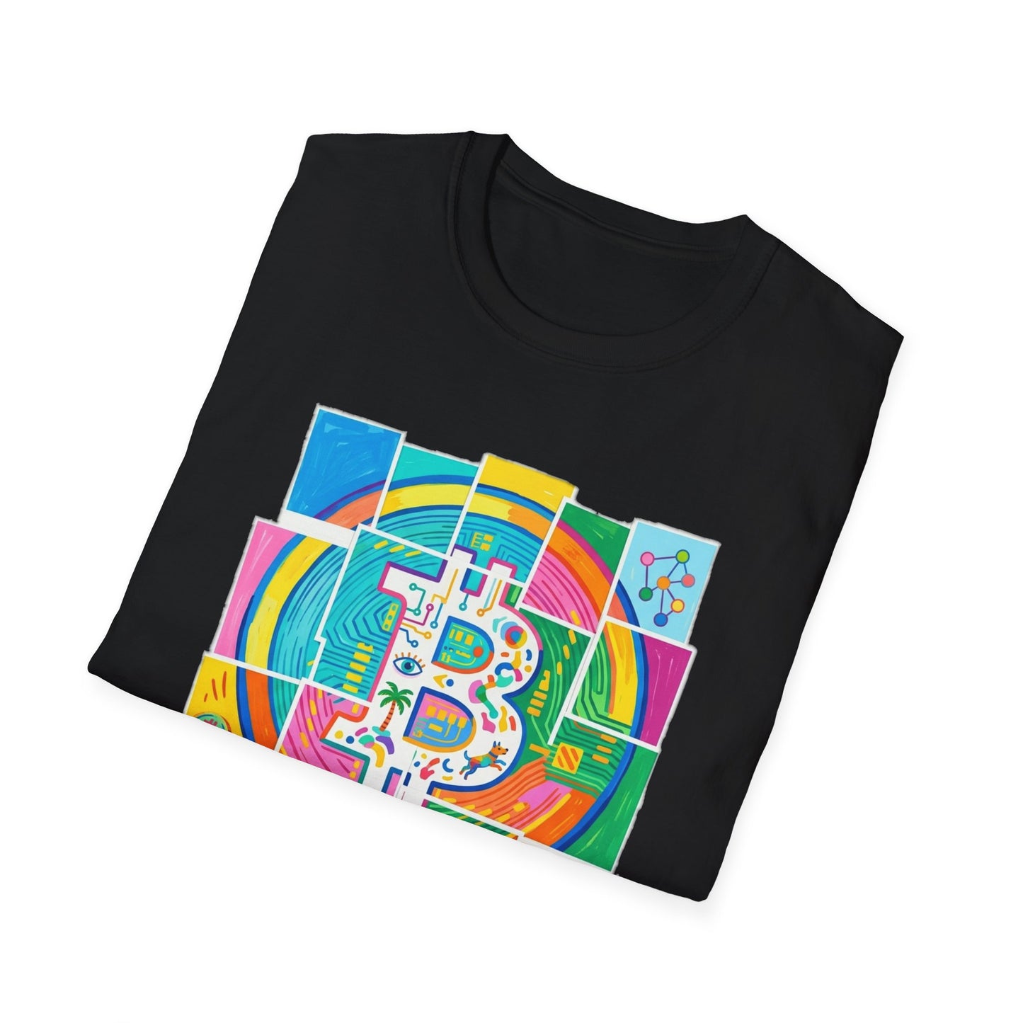 Bitcoin Decentralized Graphic T-Shirt — Colorful Crypto Logo Tee