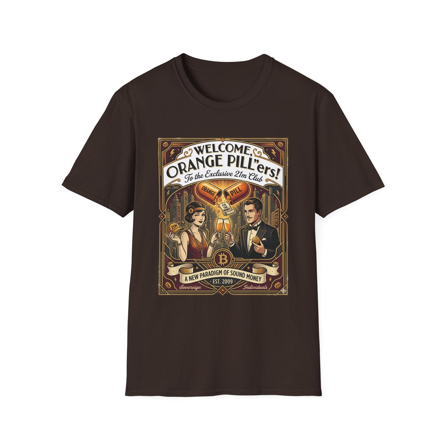 Vintage 'Welcome Orange Pill' T-Shirt — Retro Apothecary Graphic Tee