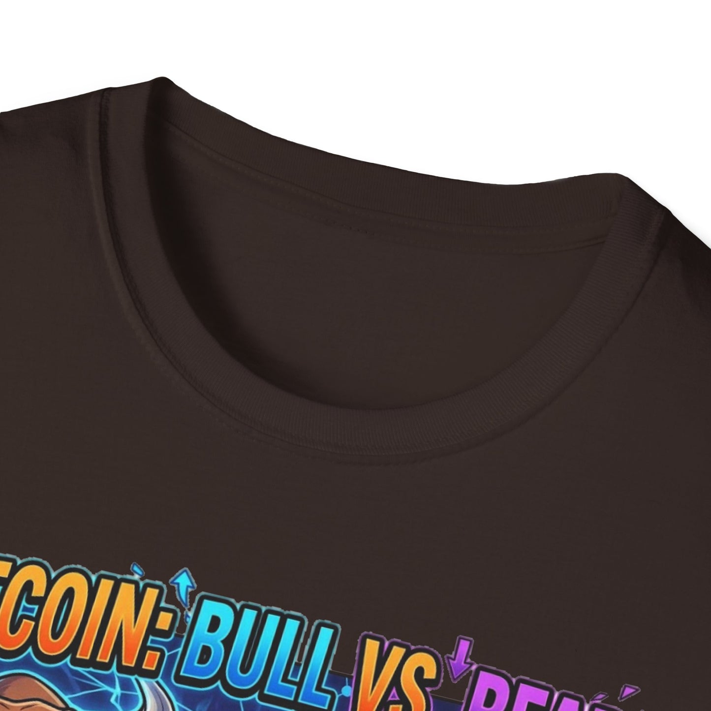 Bitcoin Bull vs Bear T-Shirt - 'The Decentralized Battle' Crypto Graphic Tee