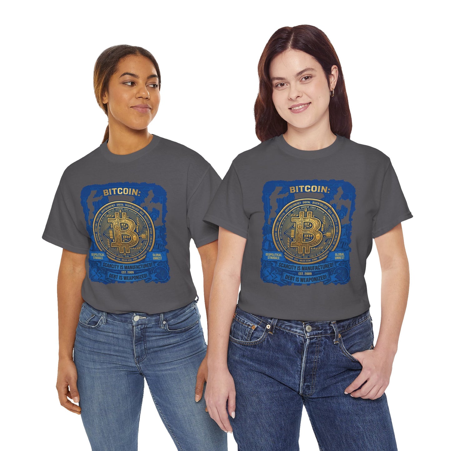 Bitcoin Vintage Coin Graphic Tee — Crypto Enthusiast T-Shirt