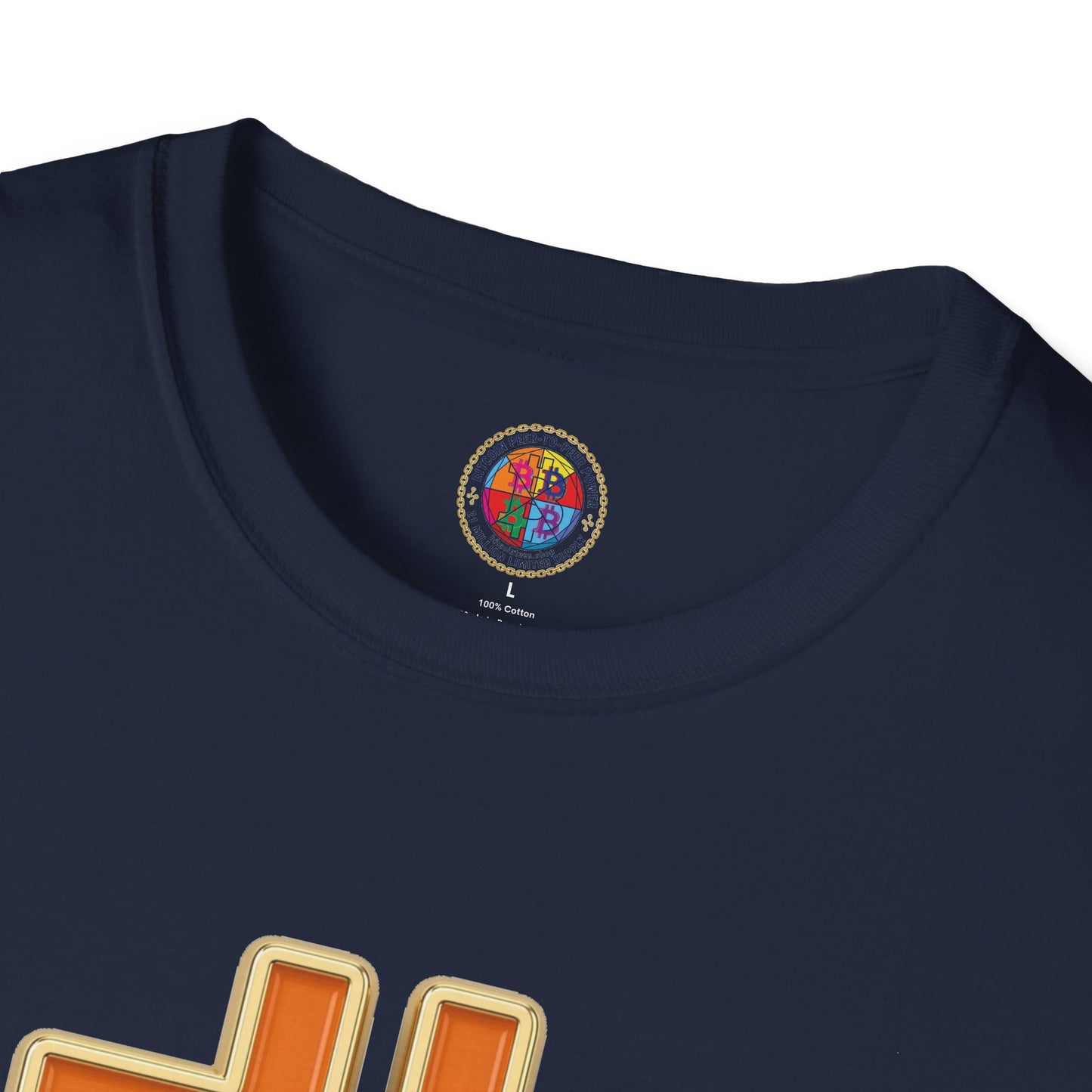 Bitcoin Enamel Logo T-Shirt — Retro Orange Crypto Tee