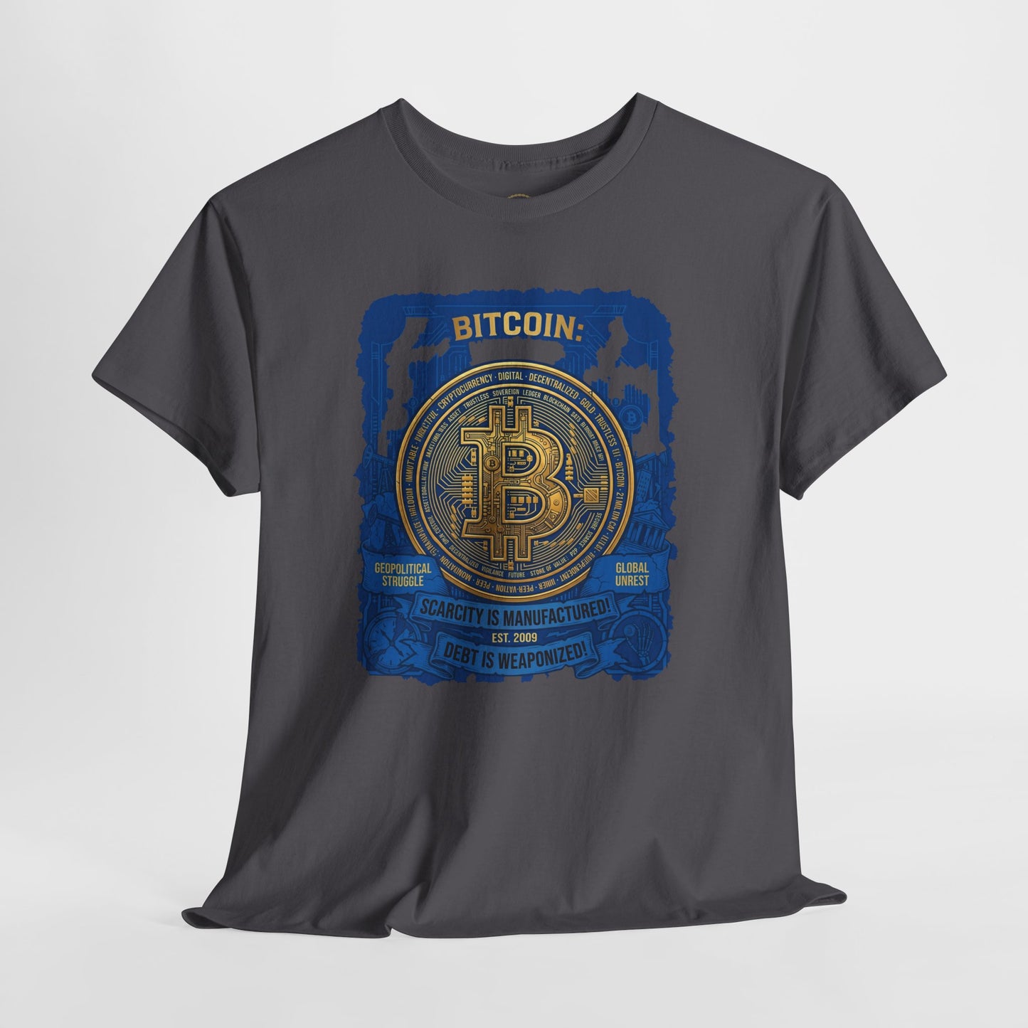 Bitcoin Vintage Coin Graphic Tee — Crypto Enthusiast T-Shirt
