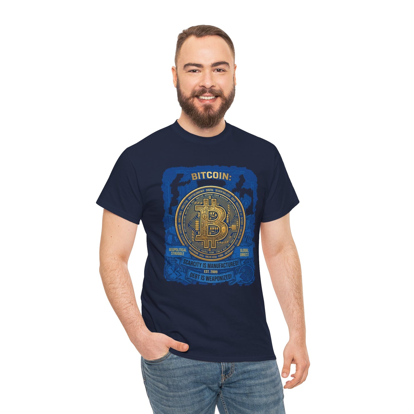 Bitcoin Vintage Coin Graphic Tee — Crypto Enthusiast T-Shirt