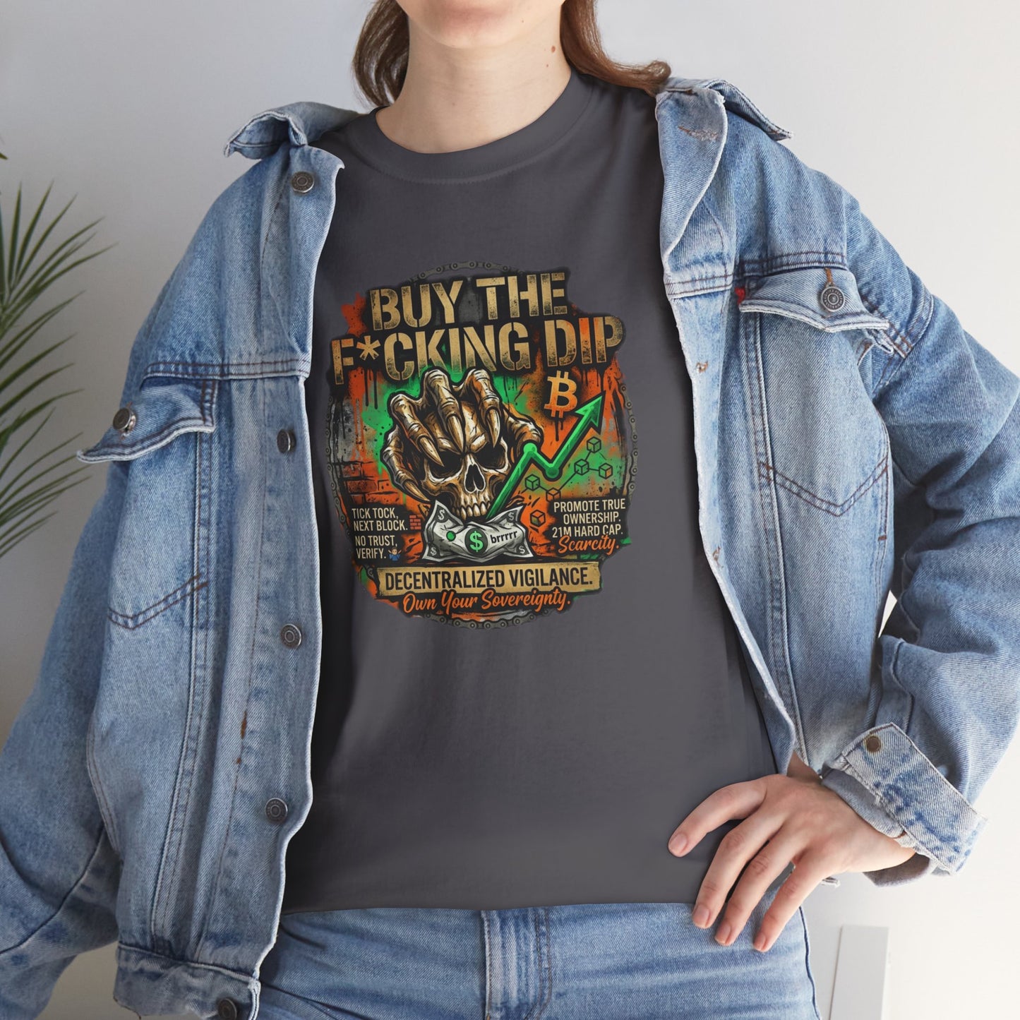 Buy The F*cking Dip Graphic Tee — Stock Market Crypto HODL Trading Shirt