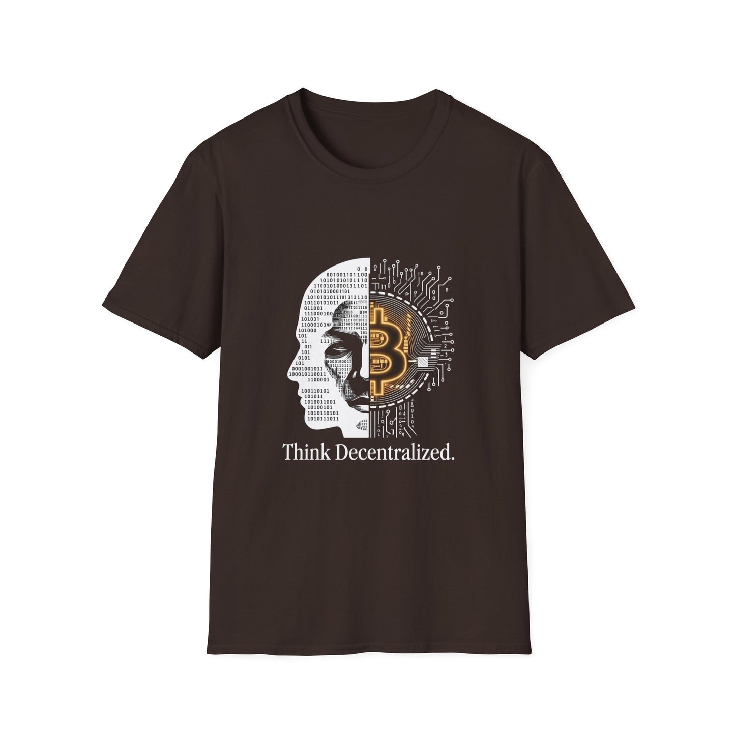Think Decentralized Bitcoin T-Shirt — Crypto Tech Graphic Tee
