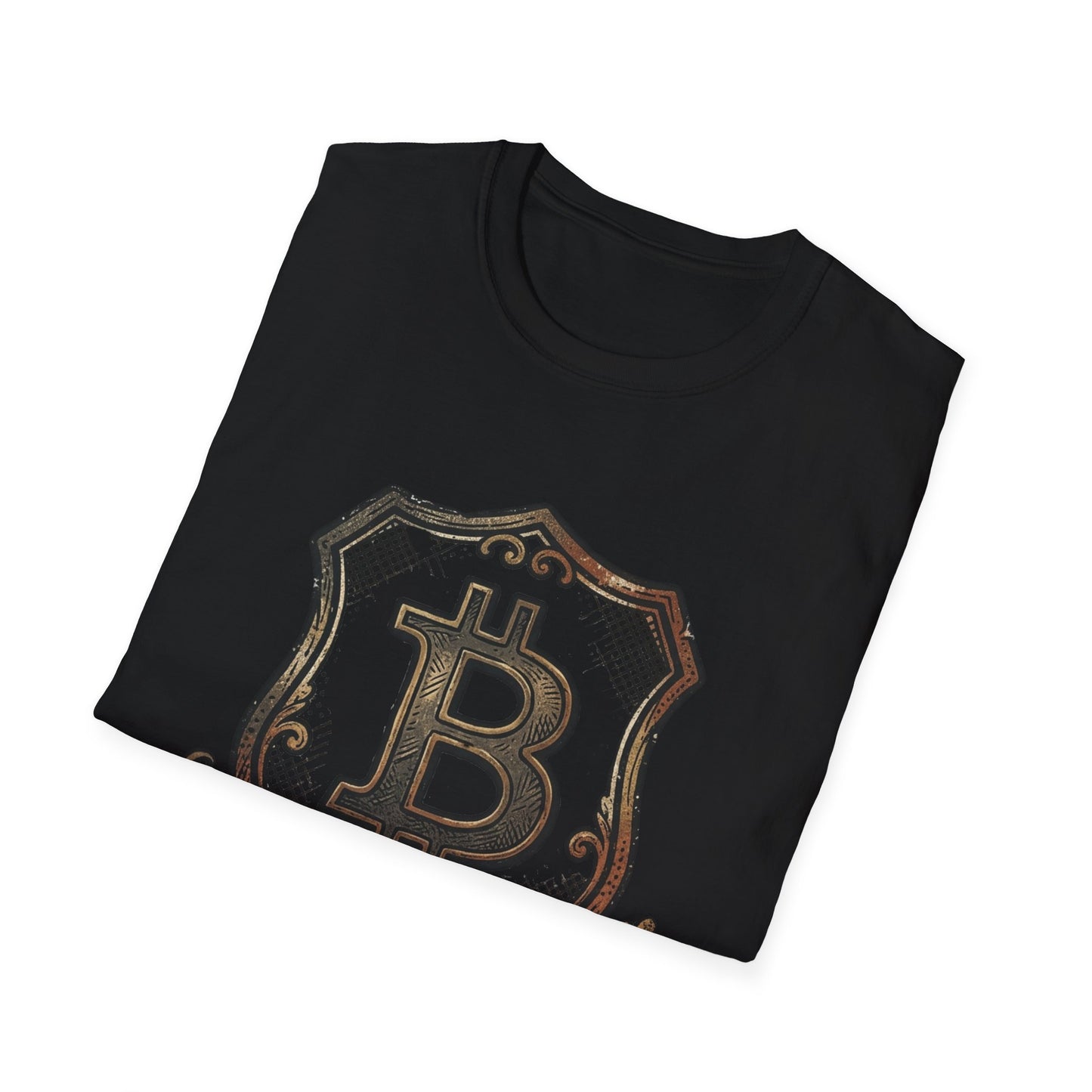 Bitcoin Crest T-Shirt — Vintage Cryptocurrency Emblem Tee