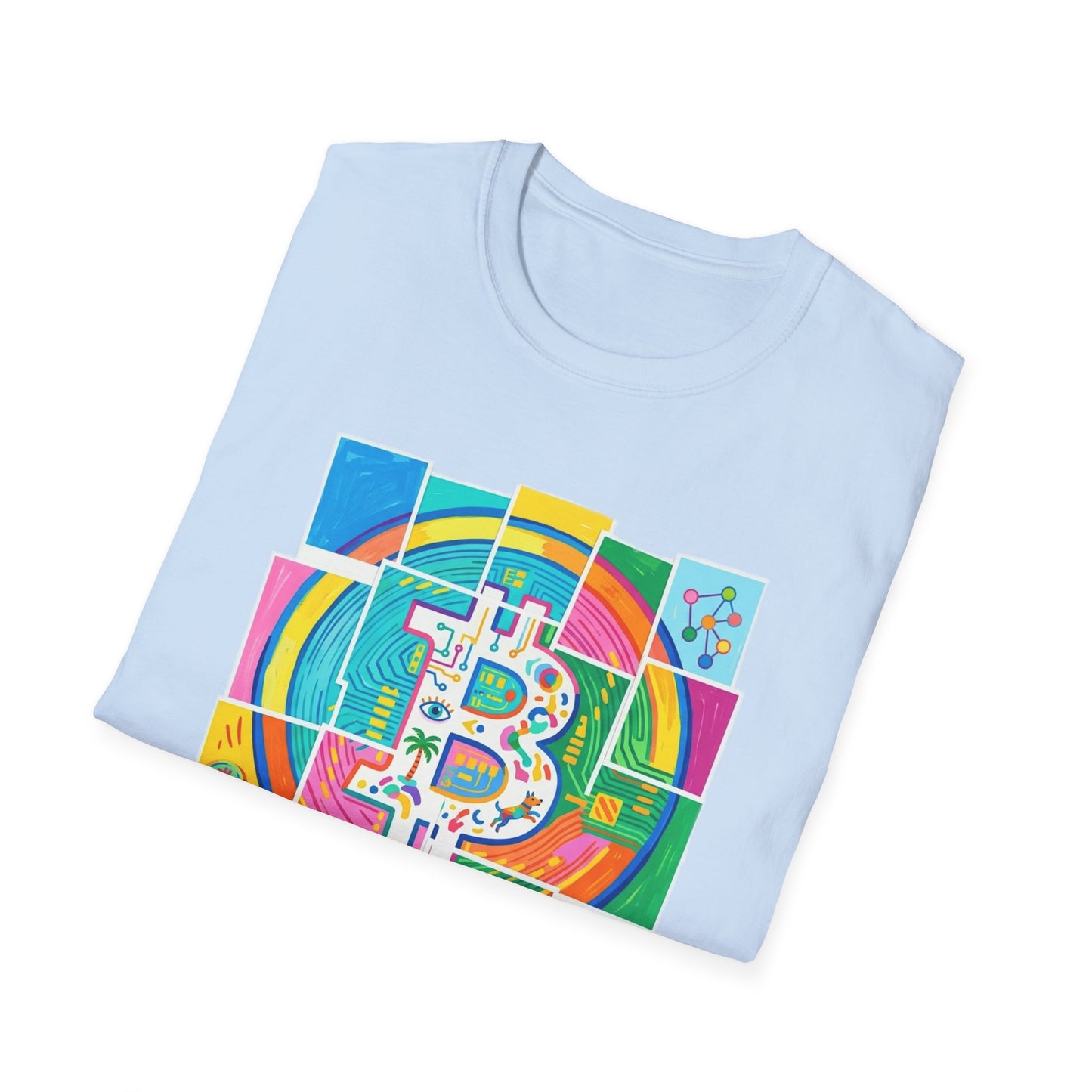 Bitcoin Decentralized Graphic T-Shirt — Colorful Crypto Logo Tee