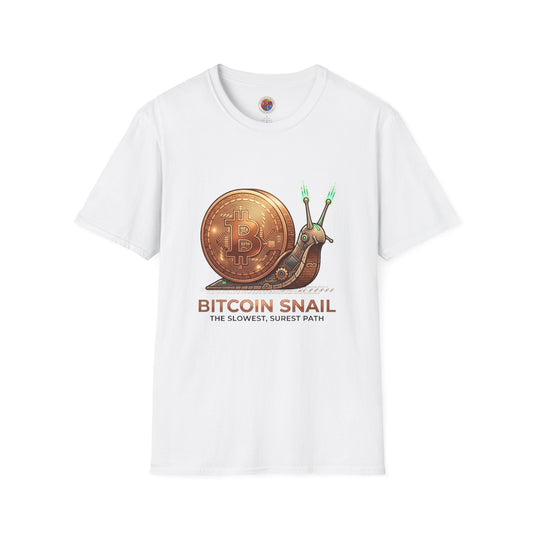 Bitcoin Snail T-Shirt — "Bitcoin Snail: The Slowest, Surest Path" Crypto Tee