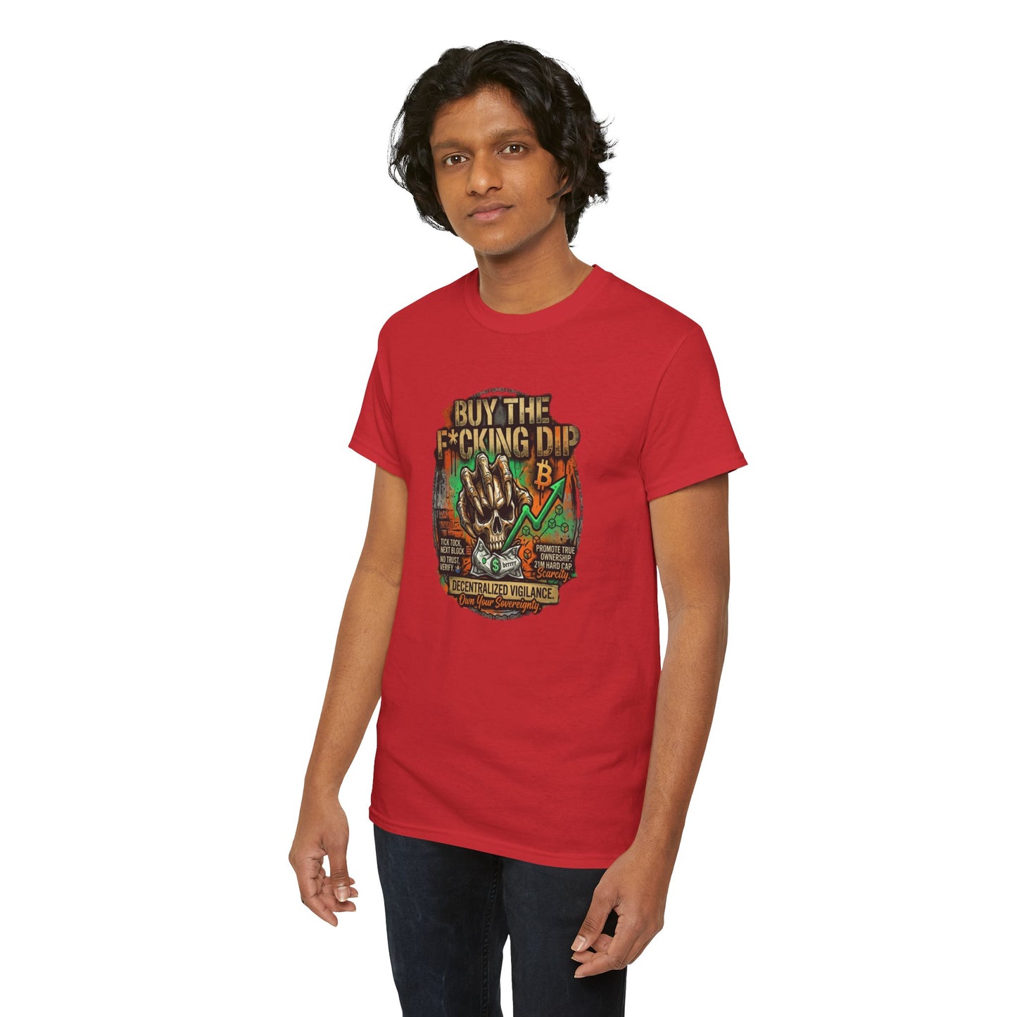 Buy The F*cking Dip Graphic Tee — Stock Market Crypto HODL Trading Shirt