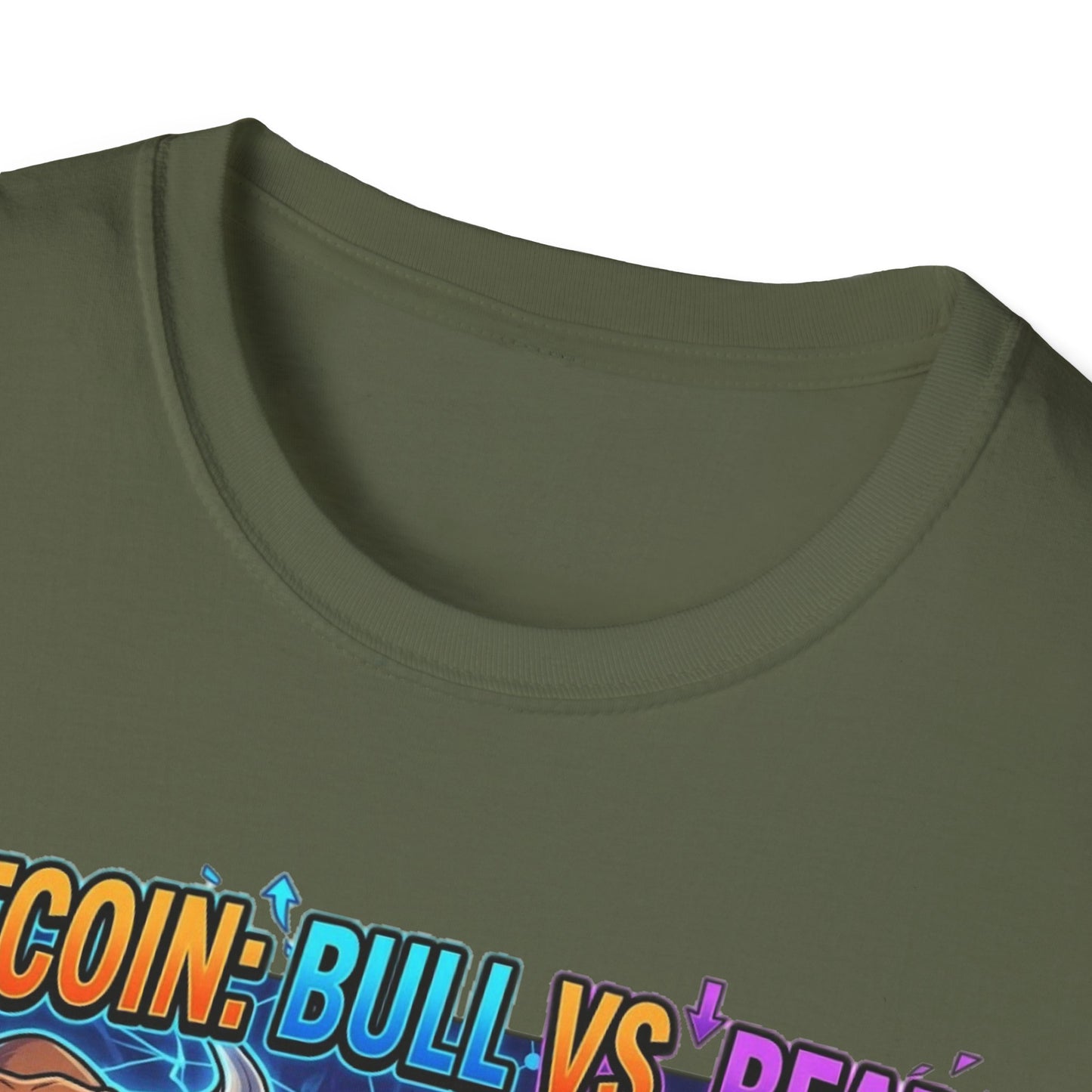 Bitcoin Bull vs Bear T-Shirt - 'The Decentralized Battle' Crypto Graphic Tee