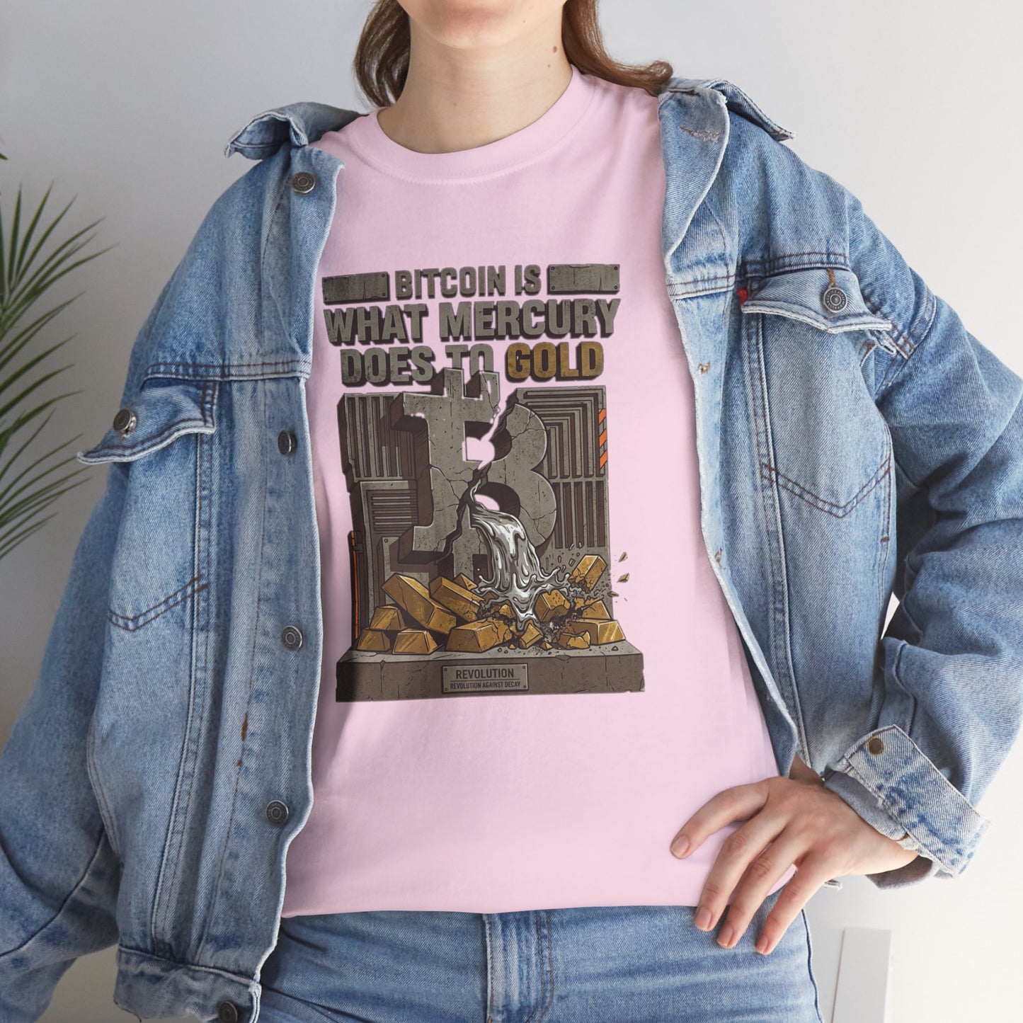 Bitcoin Mercury Effect T-Shirt — "Bitcoin is what mercury does to gold" Graphic Tee