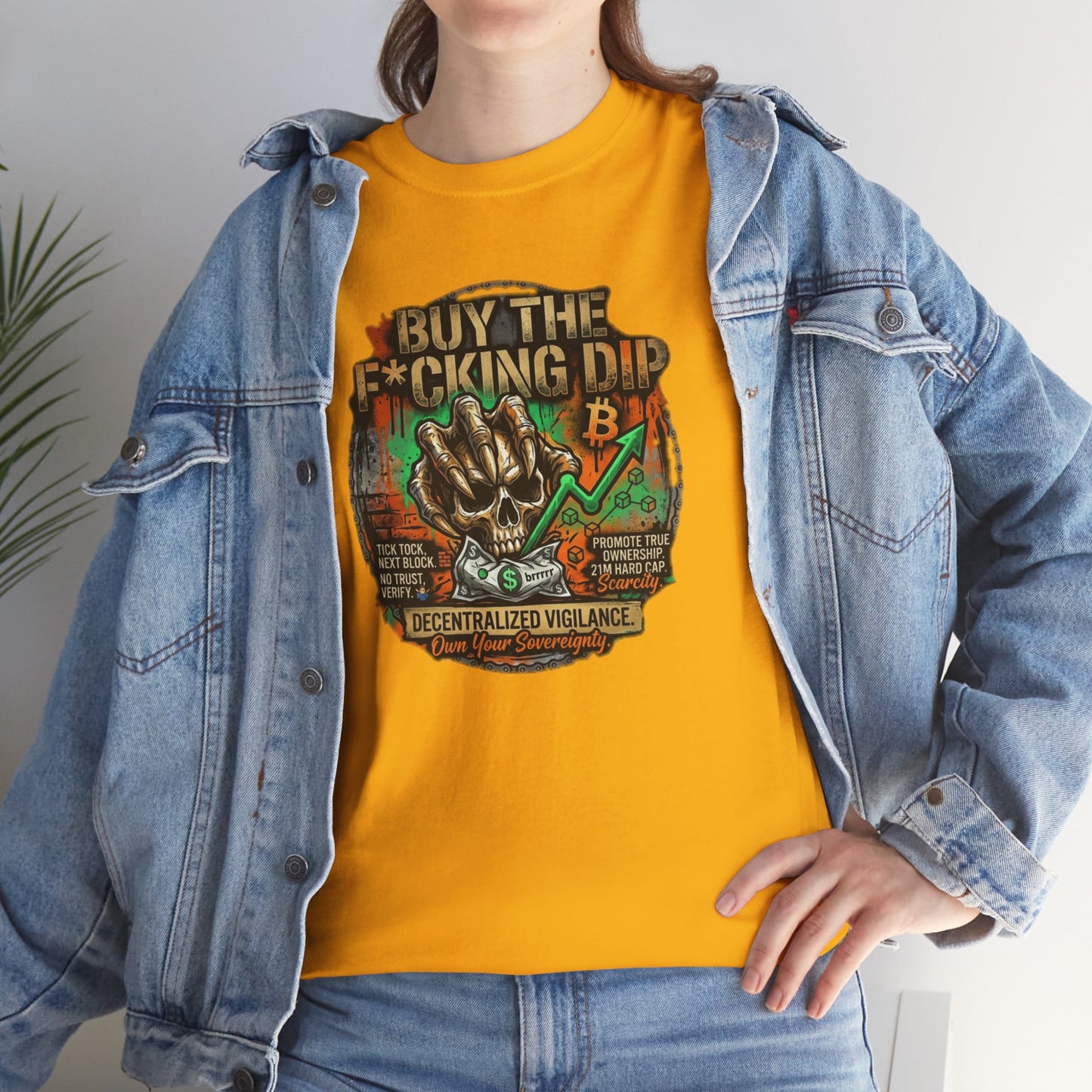Buy The F*cking Dip Graphic Tee — Stock Market Crypto HODL Trading Shirt
