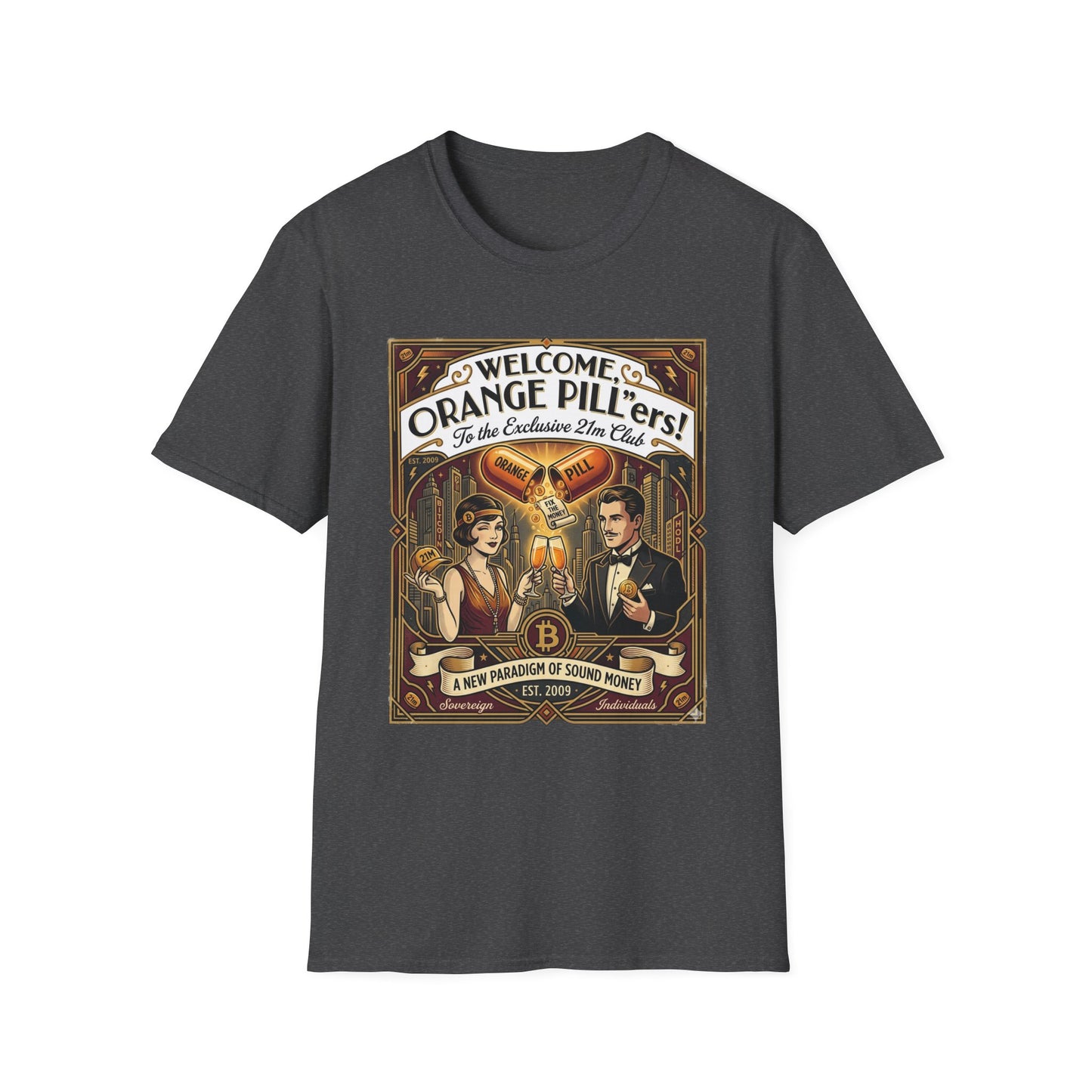 Vintage 'Welcome Orange Pill' T-Shirt — Retro Apothecary Graphic Tee