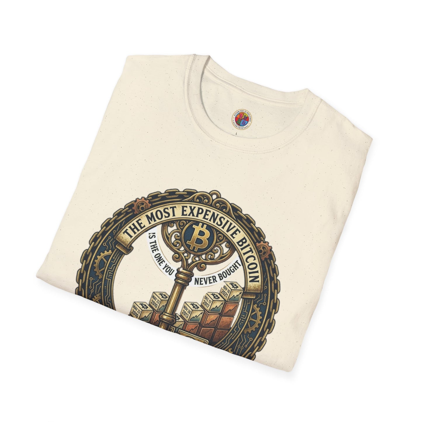 Bitcoin Vintage Key & Vault T-Shirt — "Secure Yours" Cryptocurrency Graphic Tee