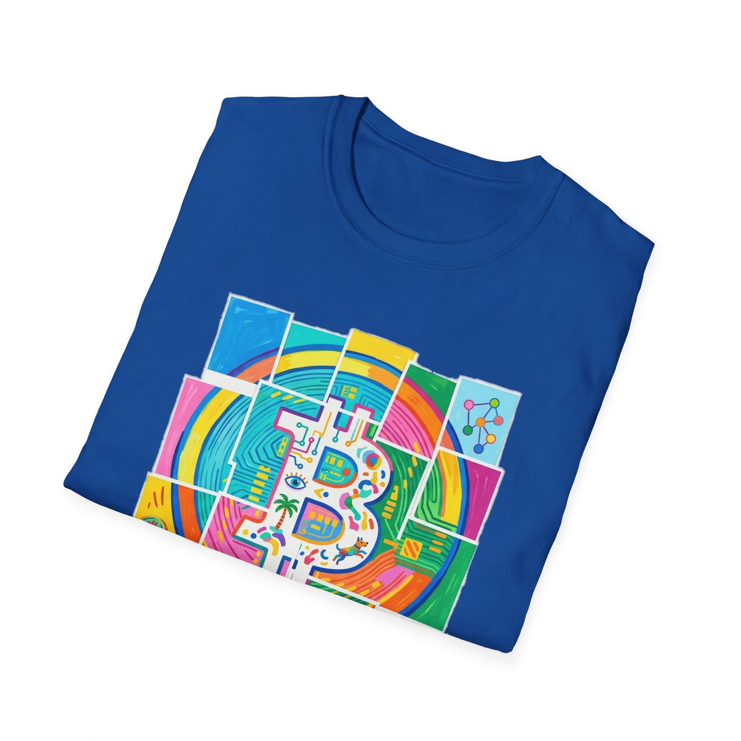 Bitcoin Decentralized Graphic T-Shirt — Colorful Crypto Logo Tee