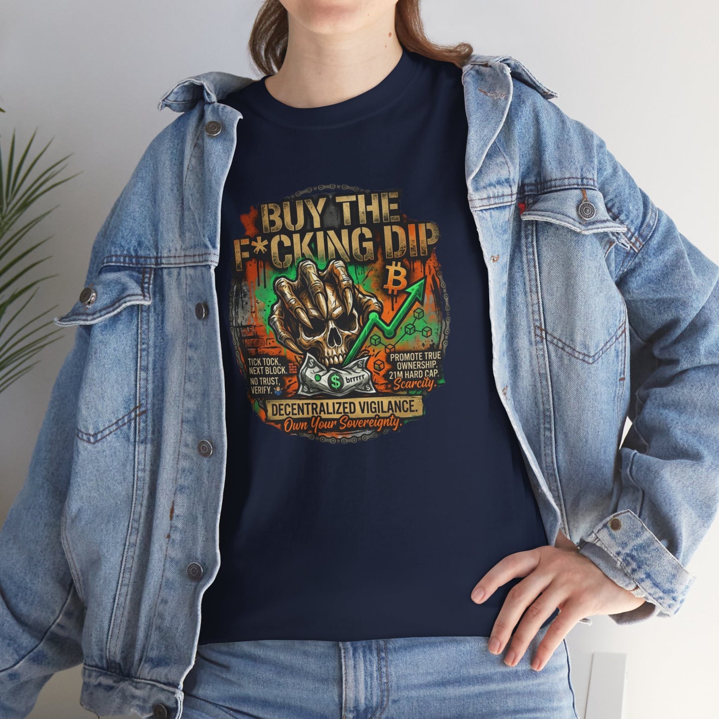 Buy The F*cking Dip Graphic Tee — Stock Market Crypto HODL Trading Shirt