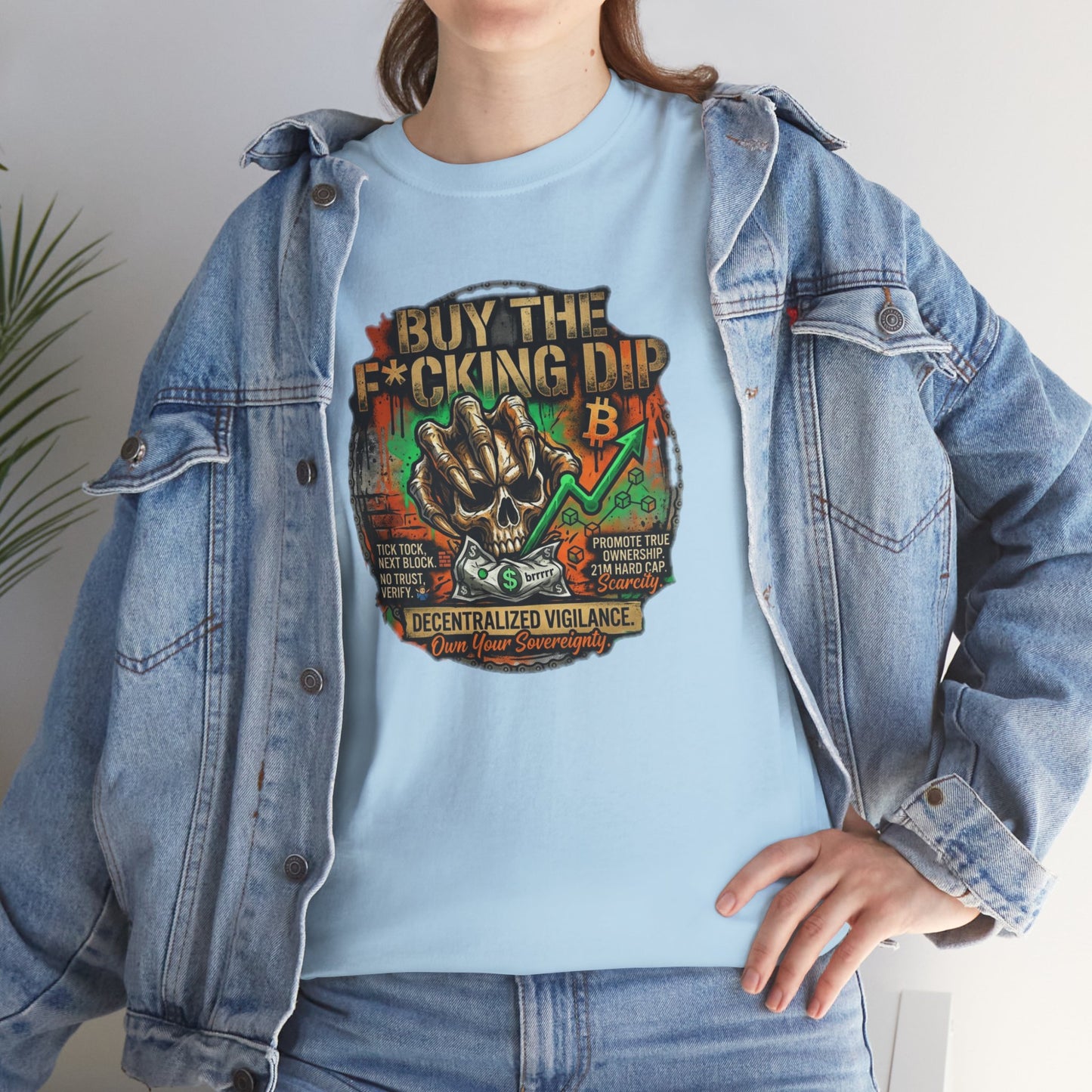 Buy The F*cking Dip Graphic Tee — Stock Market Crypto HODL Trading Shirt