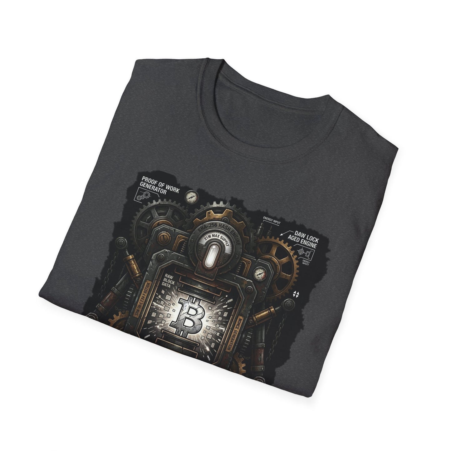 Bitcoin Proof of Work T-Shirt — Crypto Miner Vintage Graphic Tee
