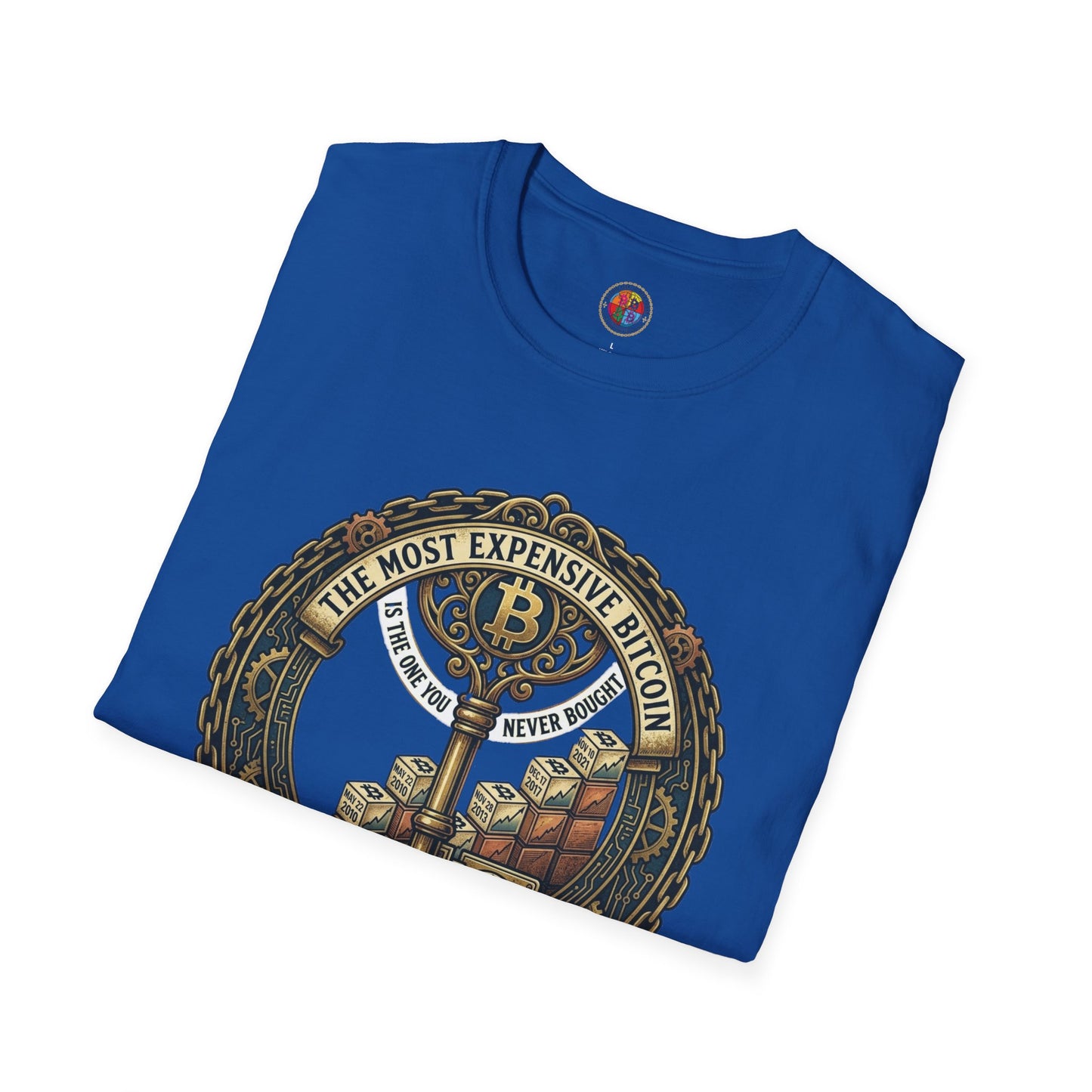 Bitcoin Vintage Key & Vault T-Shirt — "Secure Yours" Cryptocurrency Graphic Tee