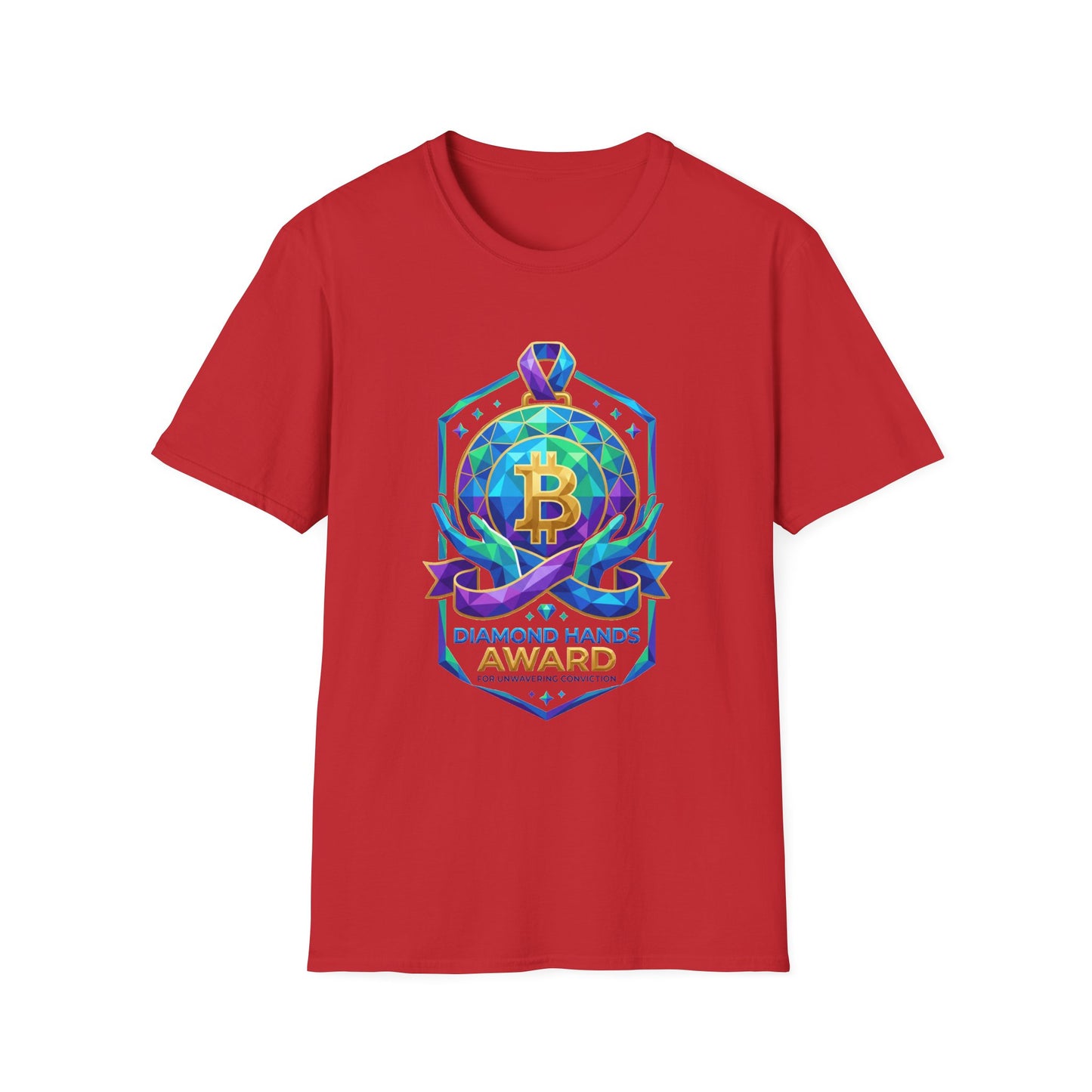 Bitcoin Diamond Hands Award T-Shirt — Crypto Investor Graphic Tee