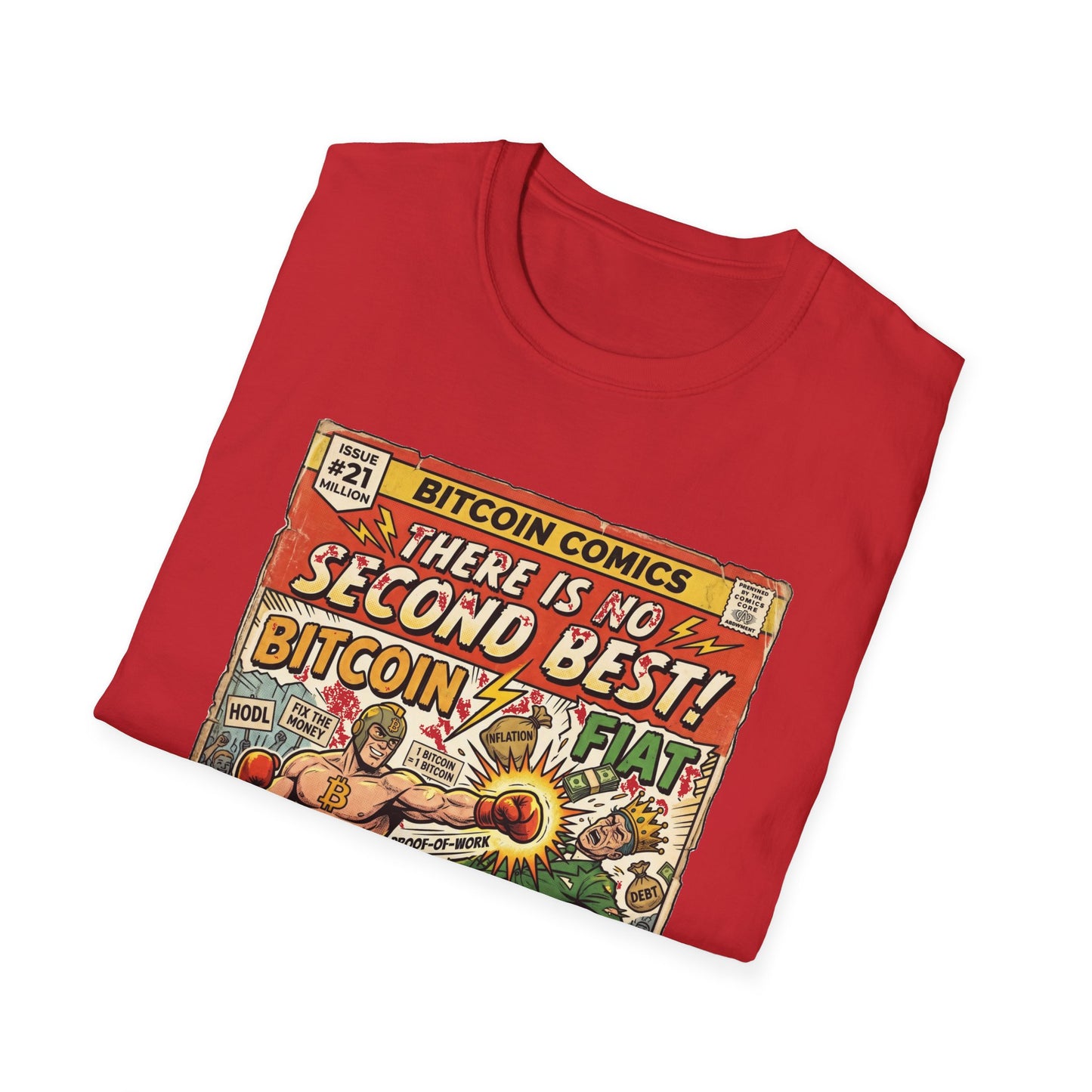 Bitcoin Comics Retro T-Shirt — "There Is No Second Best!" Vintage Crypto Tee