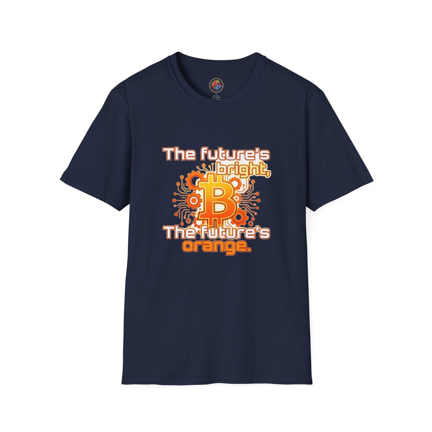 Bitcoin T-Shirt — “The Future’s Bright, The Future’s Orange” Crypto Tee