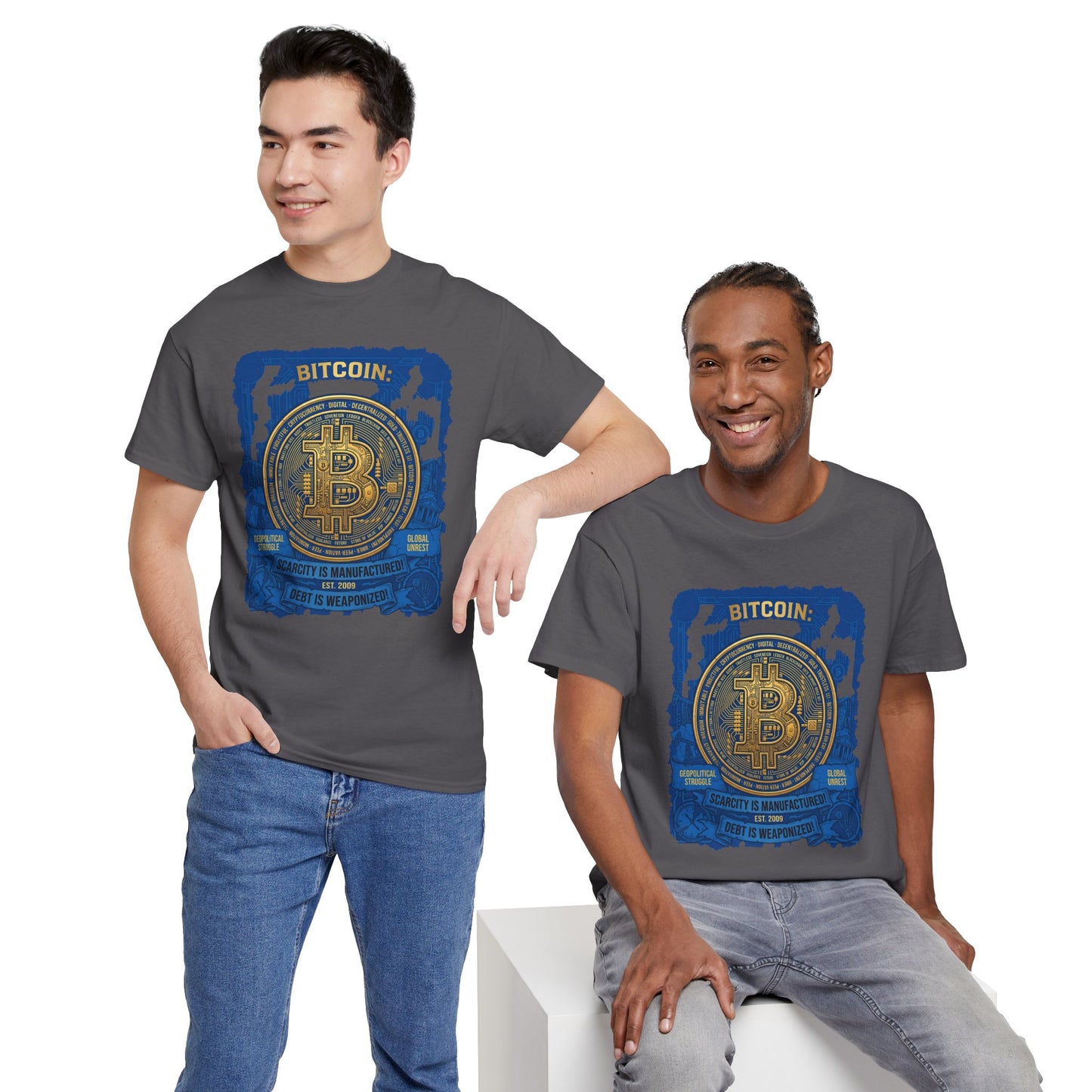 Bitcoin Vintage Coin Graphic Tee — Crypto Enthusiast T-Shirt