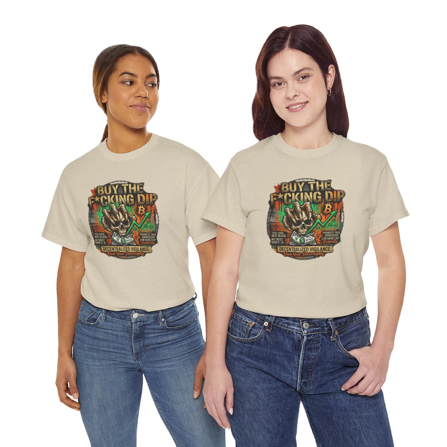 Buy The F*cking Dip Graphic Tee — Stock Market Crypto HODL Trading Shirt