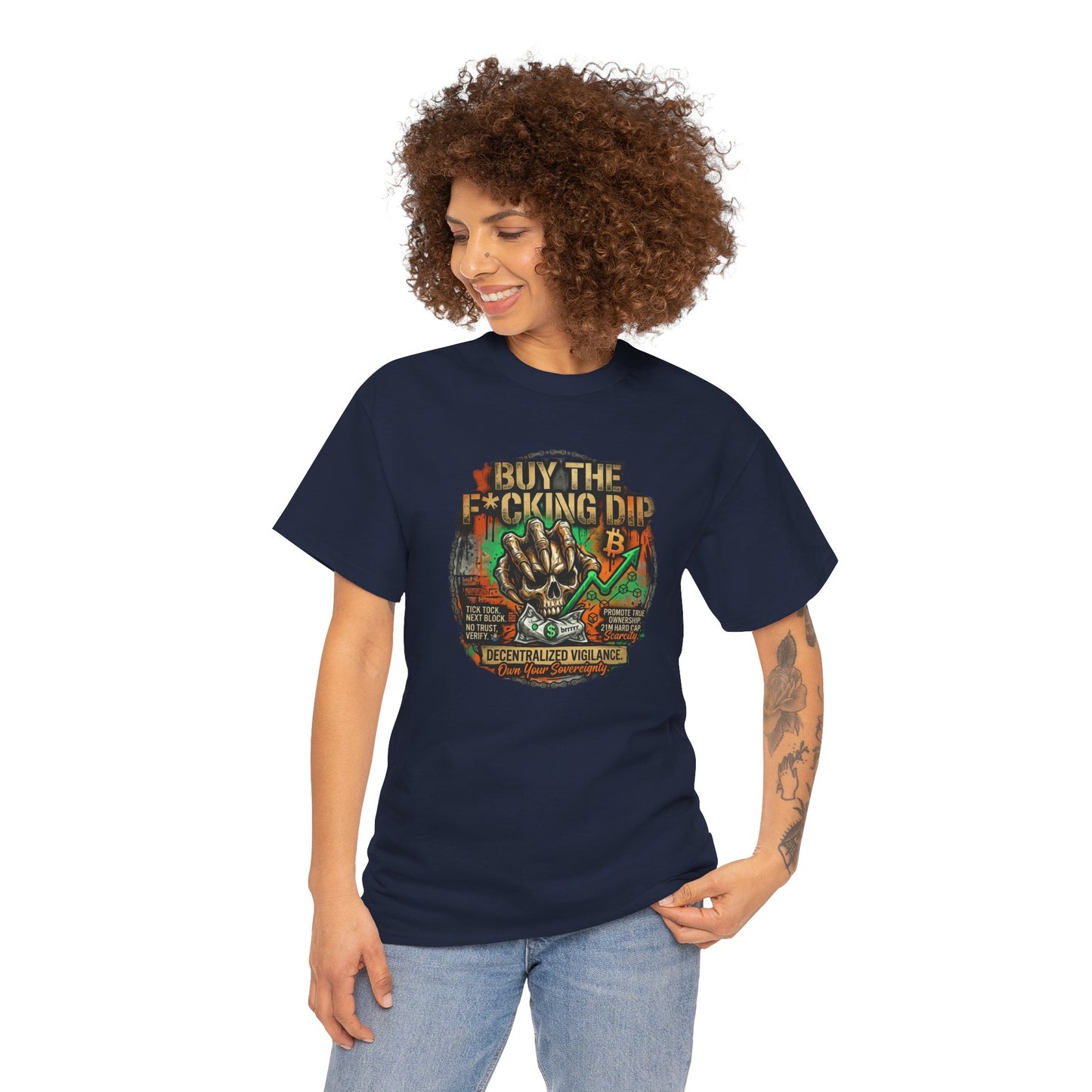 Buy The F*cking Dip Graphic Tee — Stock Market Crypto HODL Trading Shirt