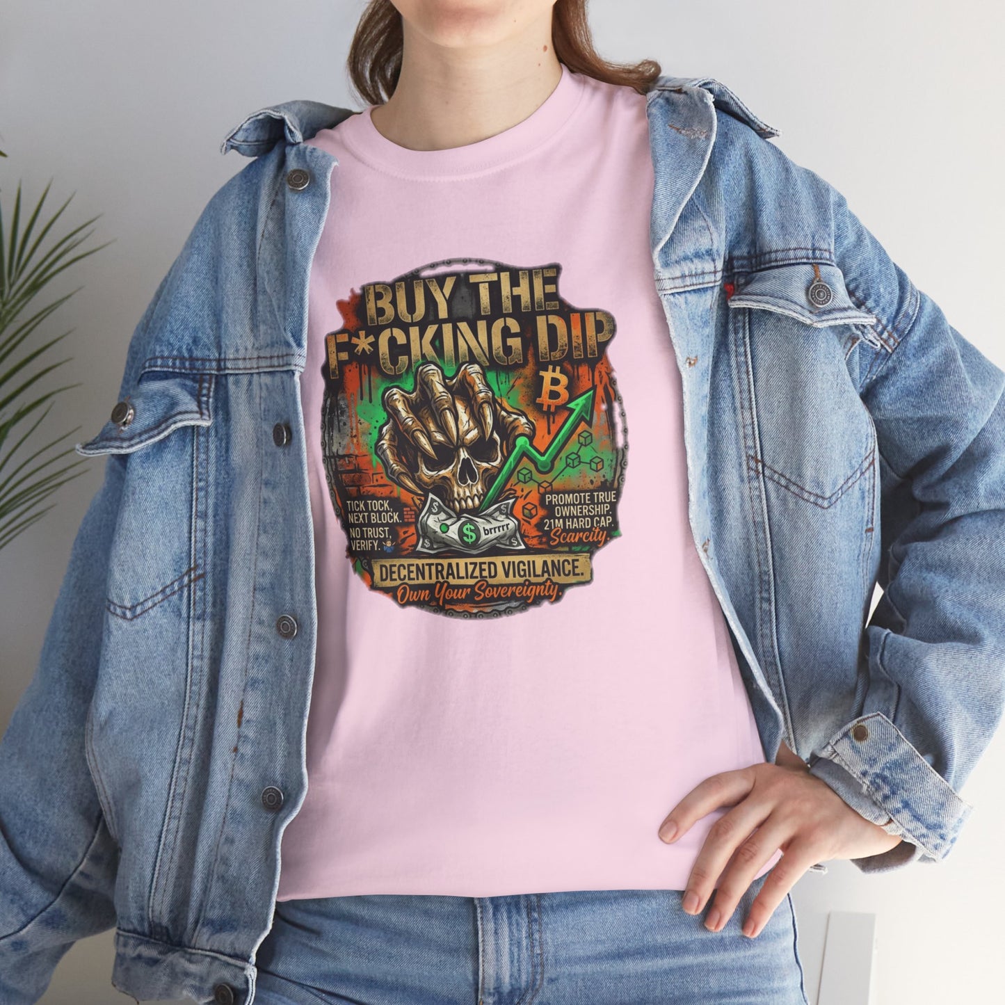 Buy The F*cking Dip Graphic Tee — Stock Market Crypto HODL Trading Shirt