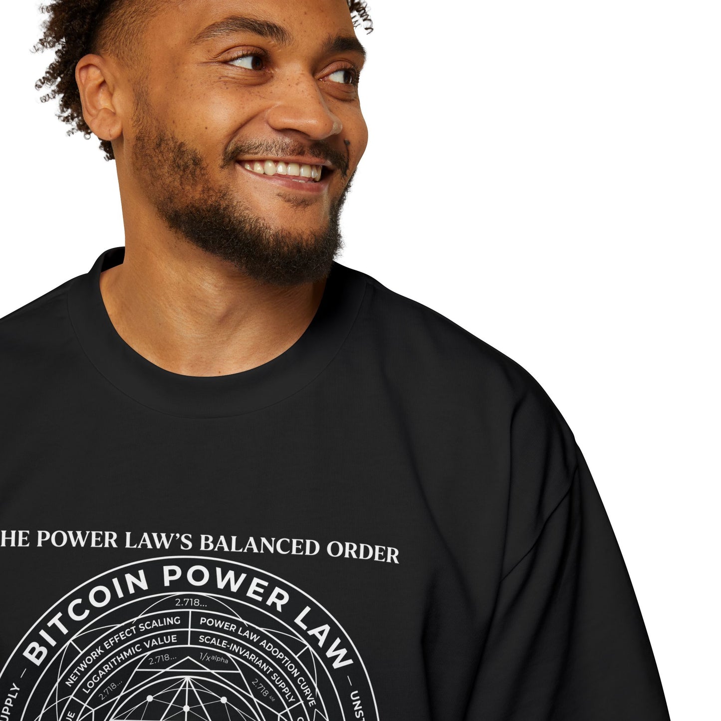 Bitcoin Power Law Men's Oversized Tee