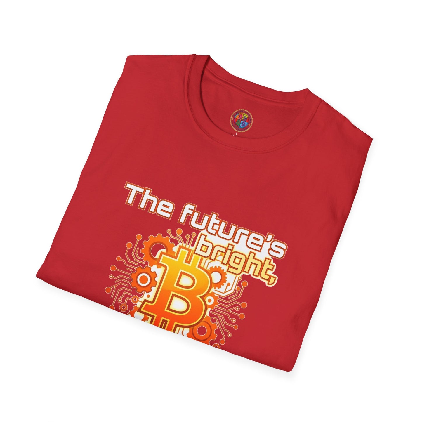 Bitcoin T-Shirt — “The Future’s Bright, The Future’s Orange” Crypto Tee