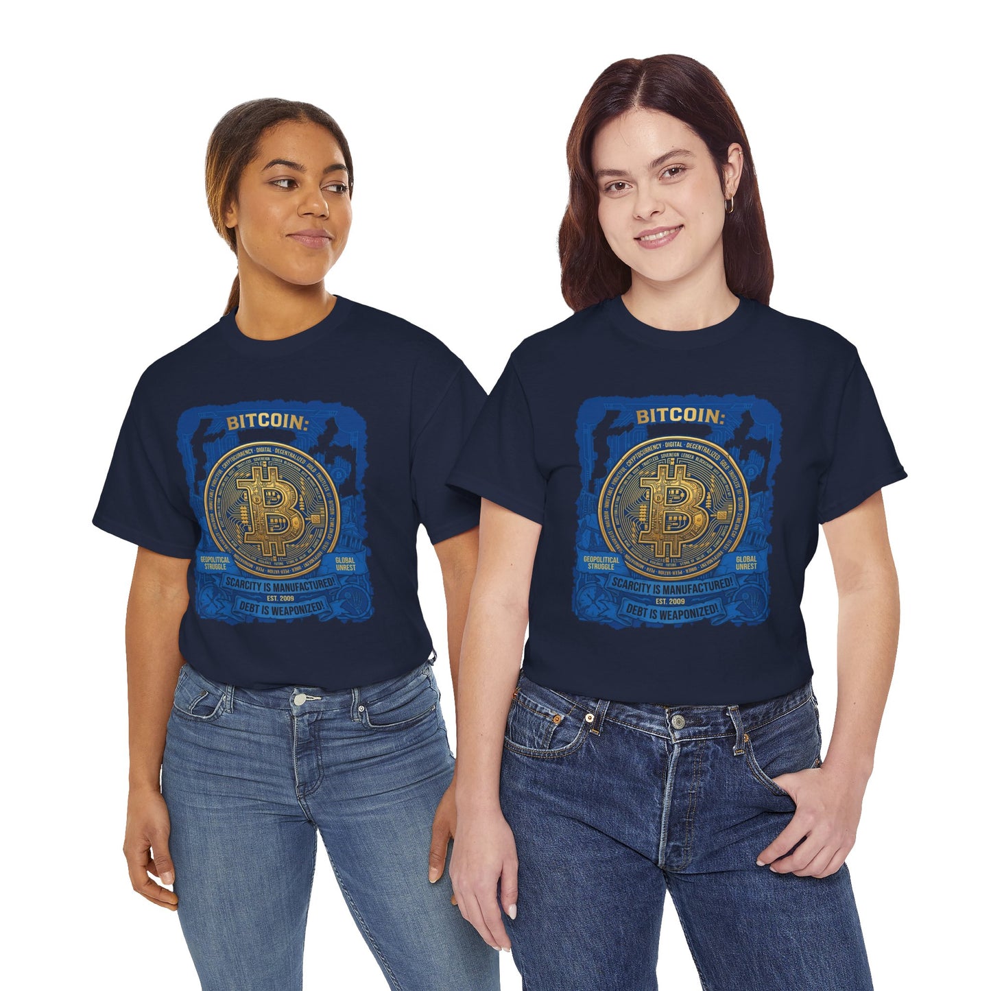 Bitcoin Vintage Coin Graphic Tee — Crypto Enthusiast T-Shirt