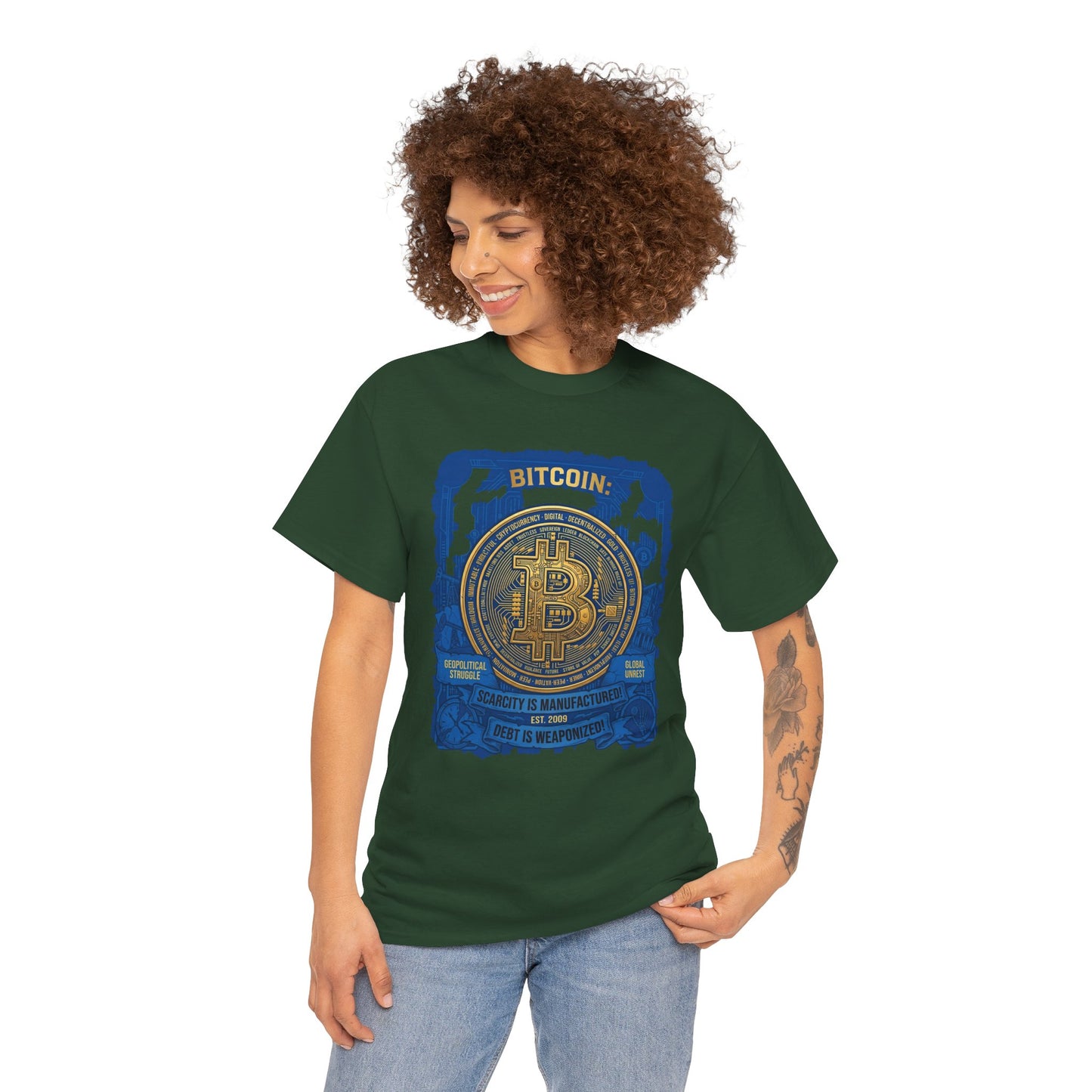 Bitcoin Vintage Coin Graphic Tee — Crypto Enthusiast T-Shirt