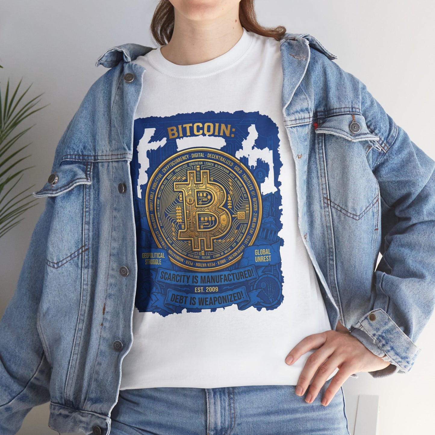 Bitcoin Vintage Coin Graphic Tee — Crypto Enthusiast T-Shirt