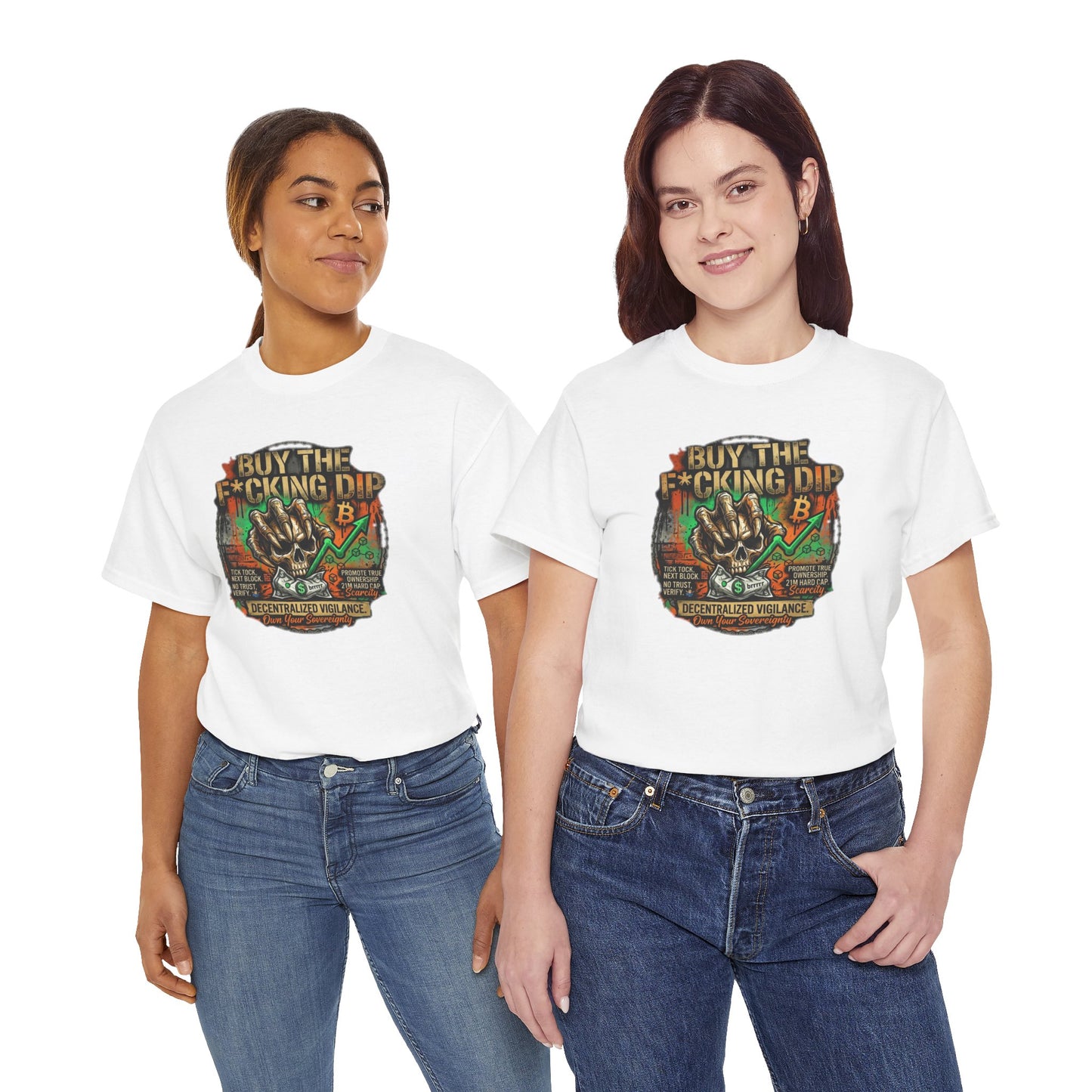 Buy The F*cking Dip Graphic Tee — Stock Market Crypto HODL Trading Shirt