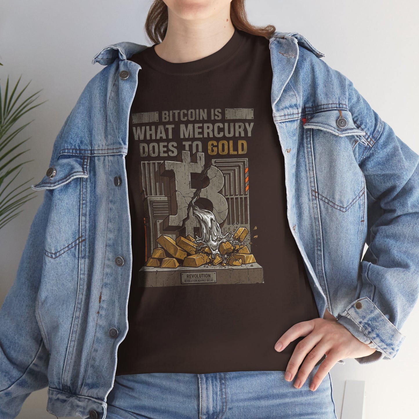 Bitcoin Mercury Effect T-Shirt — "Bitcoin is what mercury does to gold" Graphic Tee