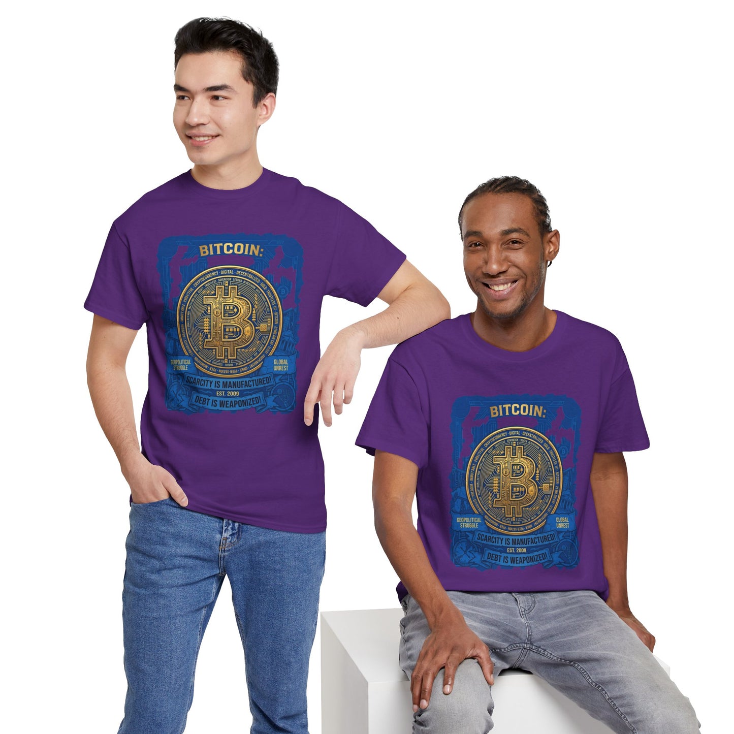 Bitcoin Vintage Coin Graphic Tee — Crypto Enthusiast T-Shirt
