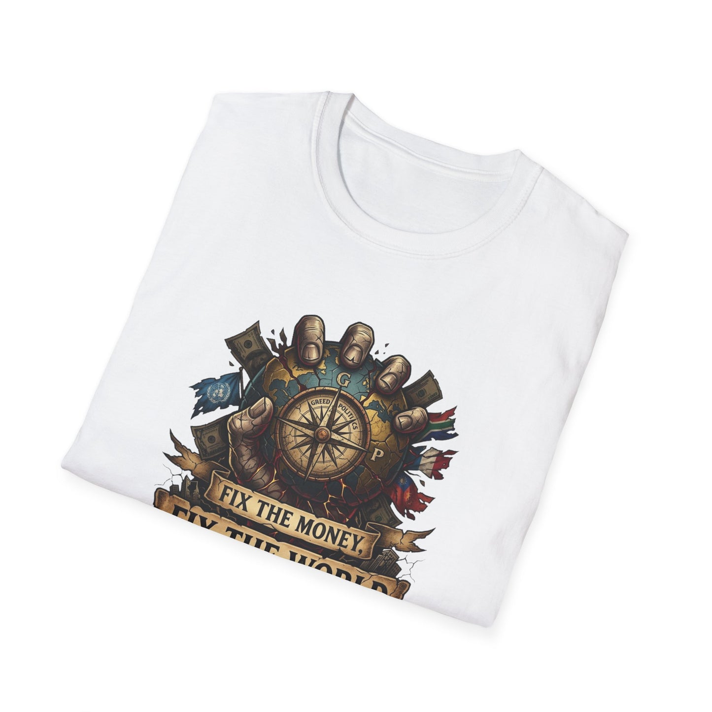 Bitcoin Is The Answer T-Shirt — "Fix The Money, Fix The World" Compass Graphic Tee