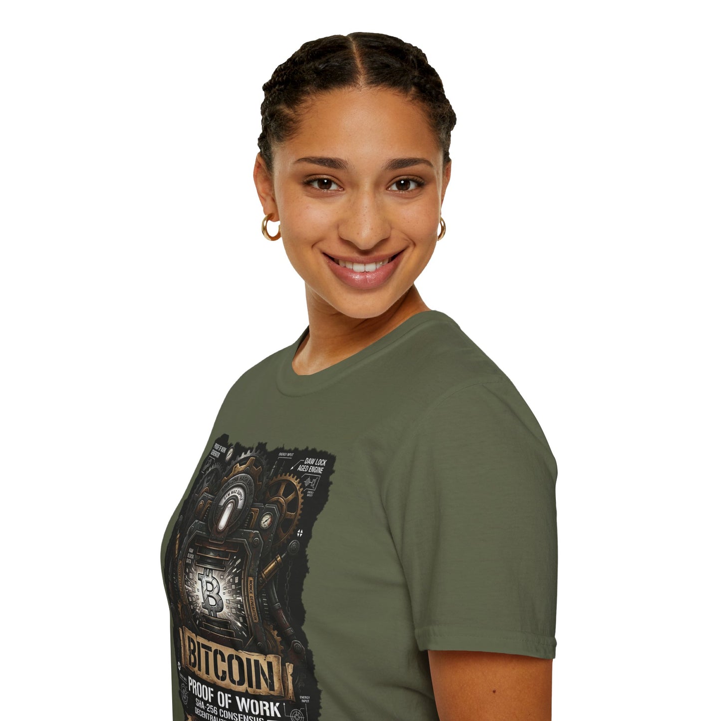 Bitcoin Proof of Work T-Shirt — Crypto Miner Vintage Graphic Tee