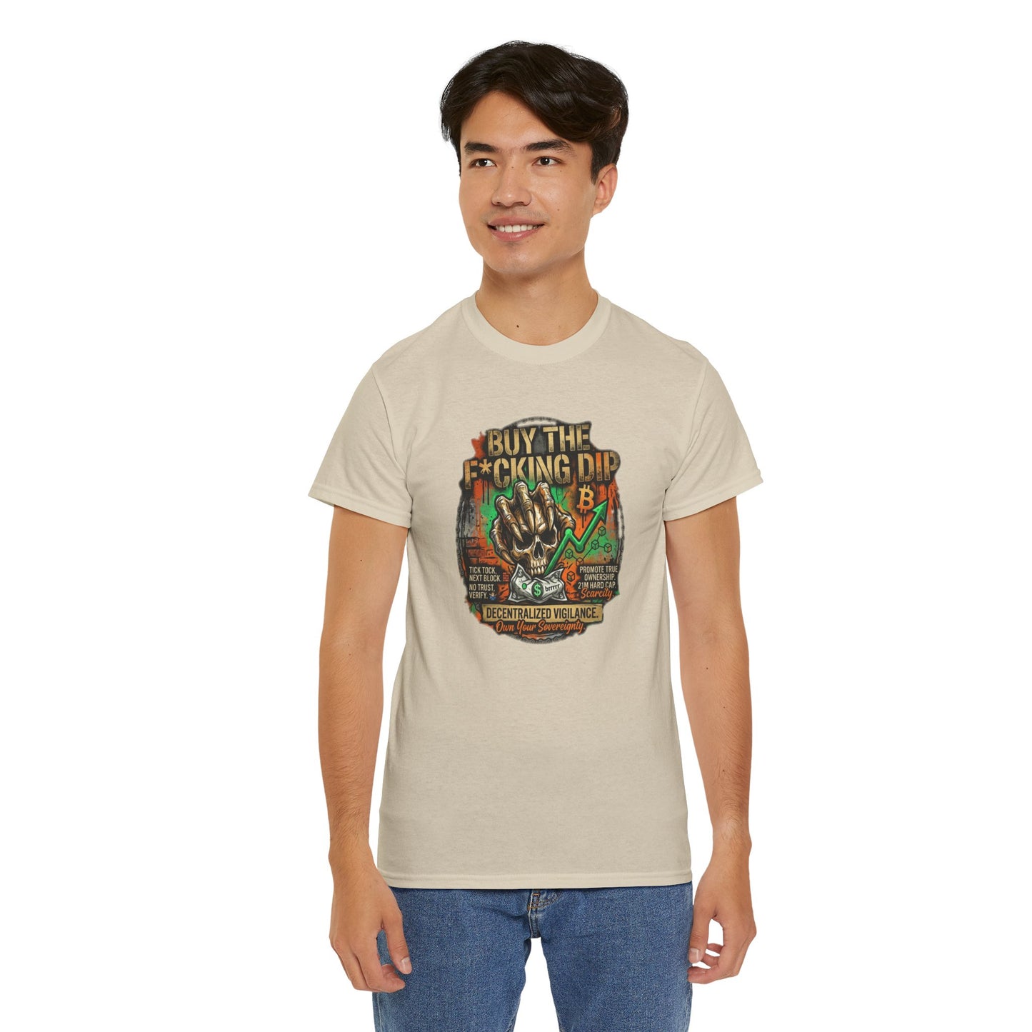 Buy The F*cking Dip Graphic Tee — Stock Market Crypto HODL Trading Shirt