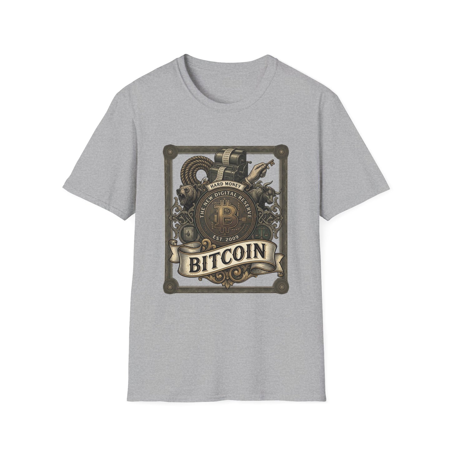 Bitcoin Steampunk T-Shirt — Vintage Crypto Emblem Tee