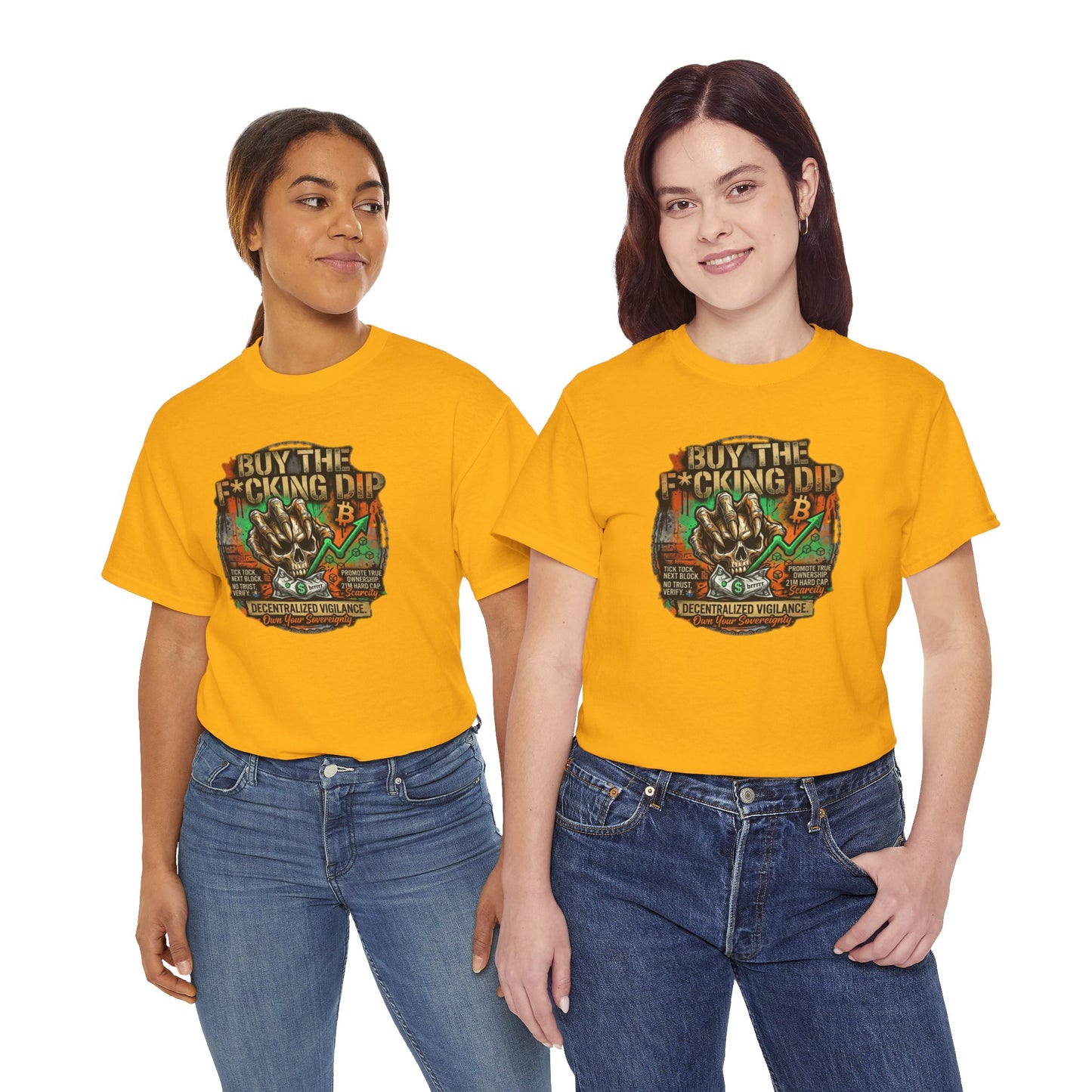 Buy The F*cking Dip Graphic Tee — Stock Market Crypto HODL Trading Shirt