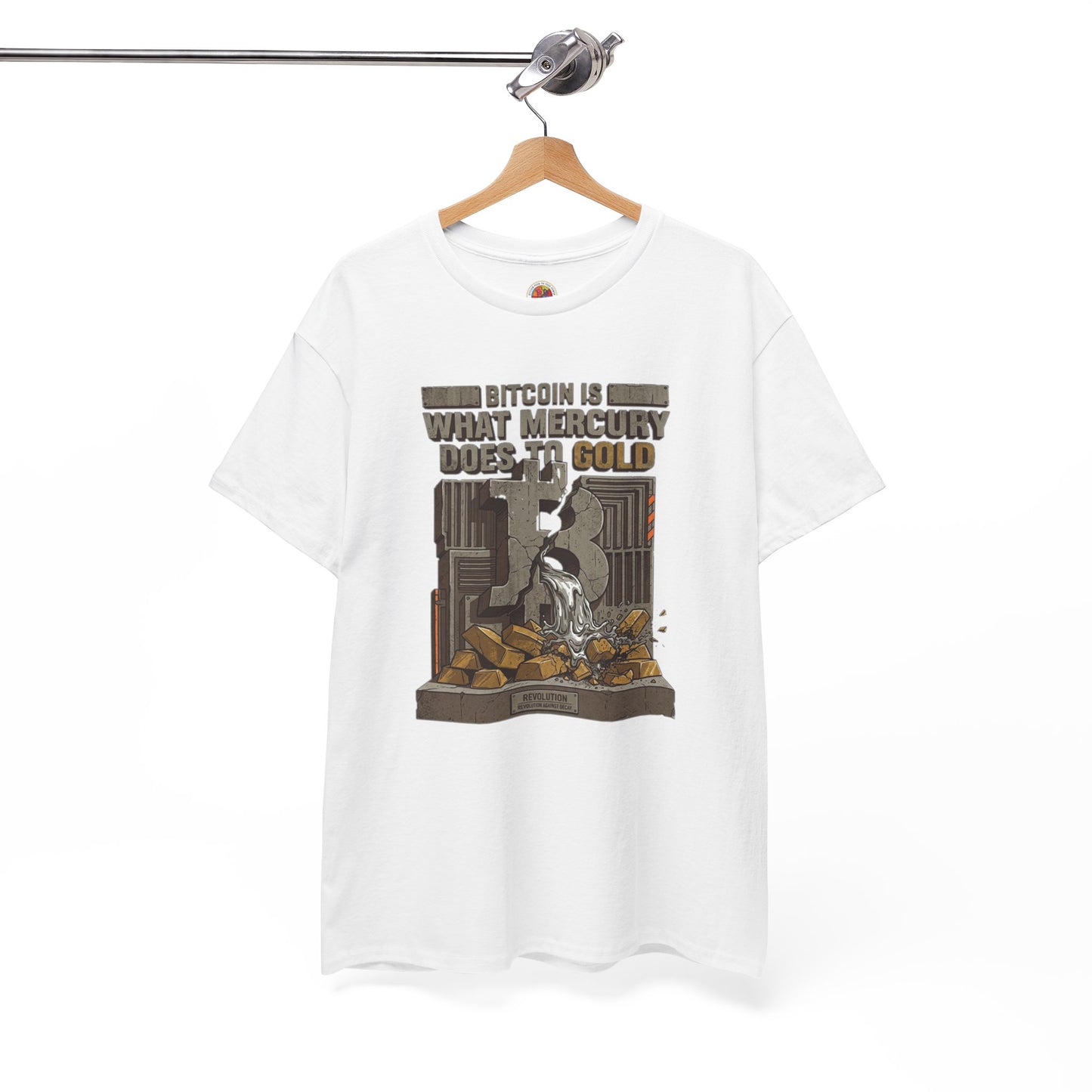 Bitcoin Mercury Effect T-Shirt — "Bitcoin is what mercury does to gold" Graphic Tee