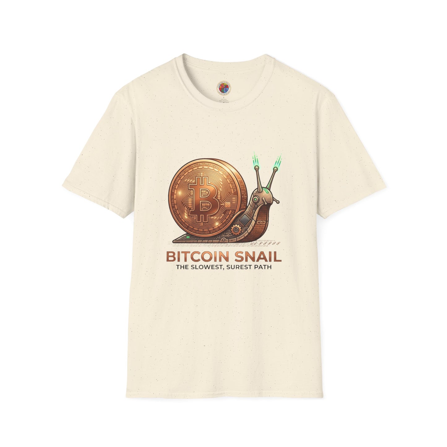 Bitcoin Snail T-Shirt — "Bitcoin Snail: The Slowest, Surest Path" Crypto Tee